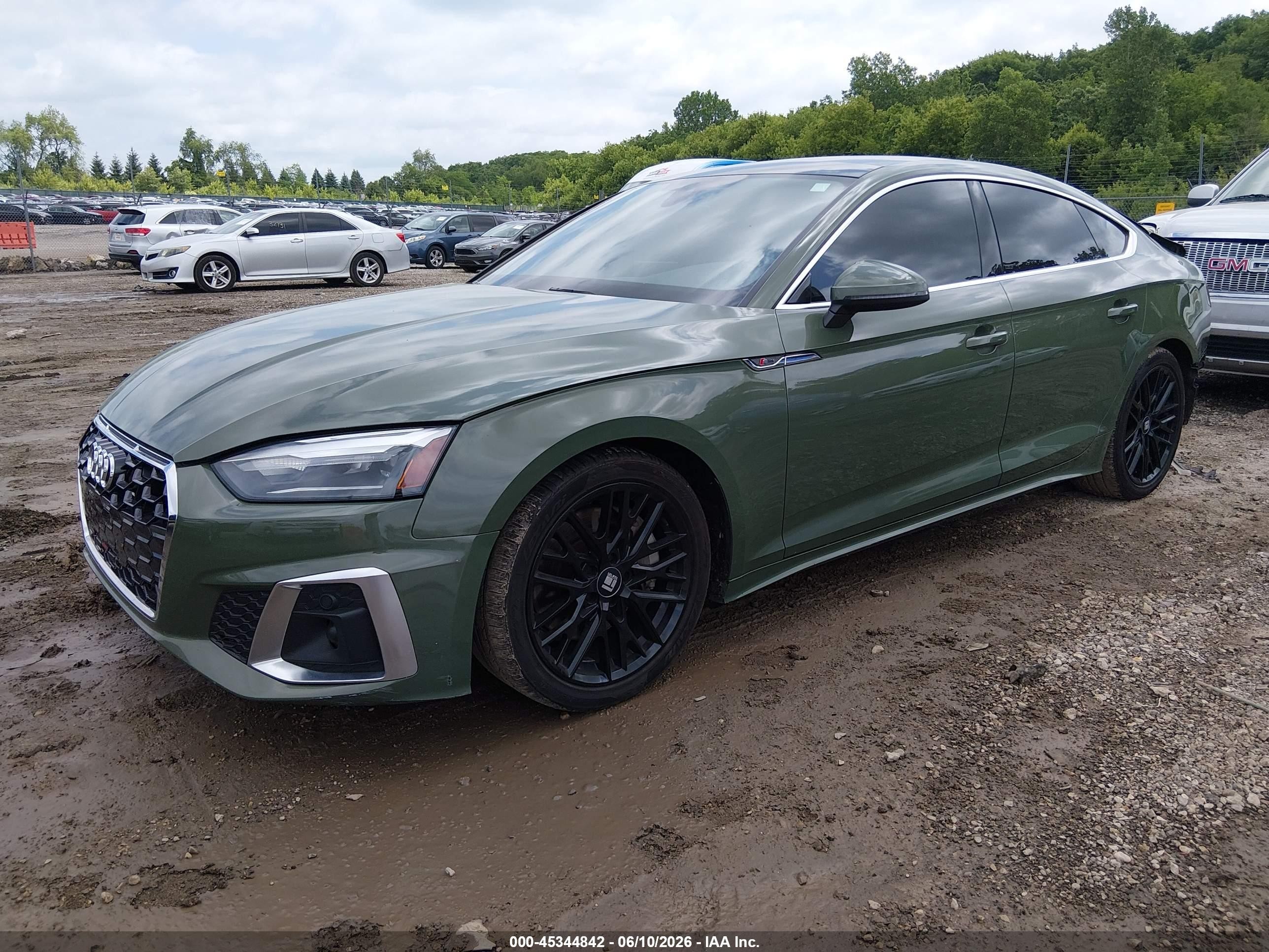 2022 Audi A5 VIN WAUDACF53NA013262 IAAI salvage auction — Rear End, Salvage (Illinois), sold $8,450 on 2026-09-09 (photo 2)