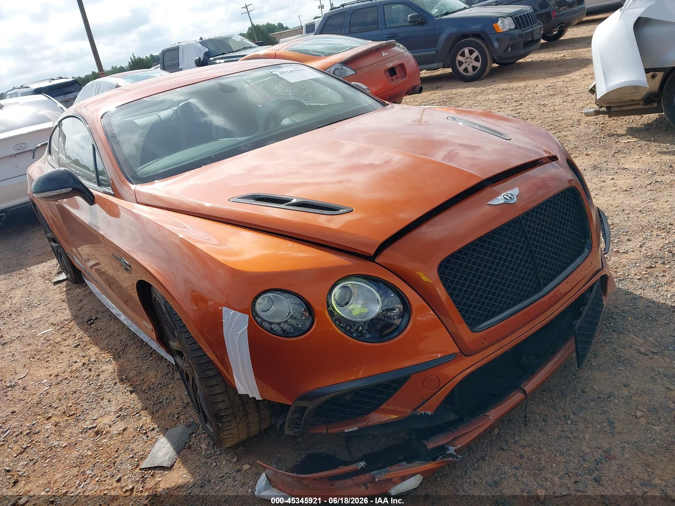 2017 Bentley Continental VIN SCBFB7ZA5HC064251 IAAI salvage auction — Side, Salvage (North Carolina), sold $45,250 on 2026-07-09 (photo 1)