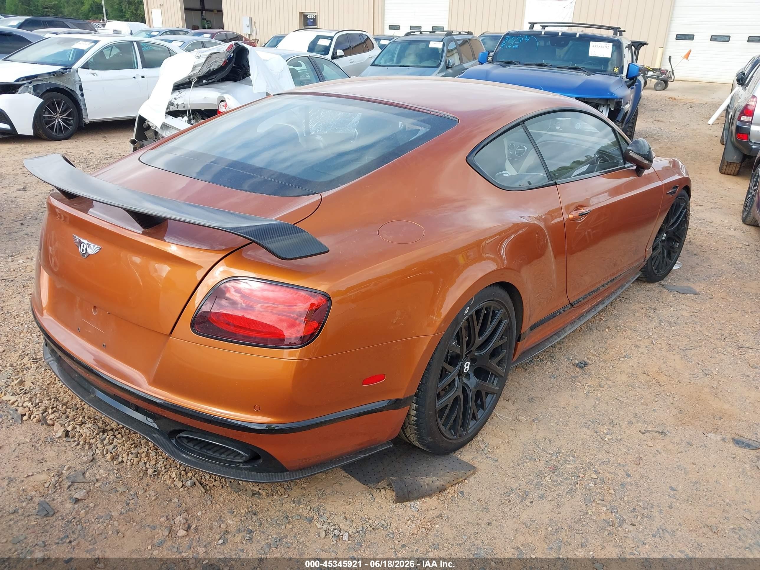 2017 Bentley Continental VIN SCBFB7ZA5HC064251 IAAI salvage auction — Side, Salvage (North Carolina), sold $45,250 on 2026-07-09 (photo 4)