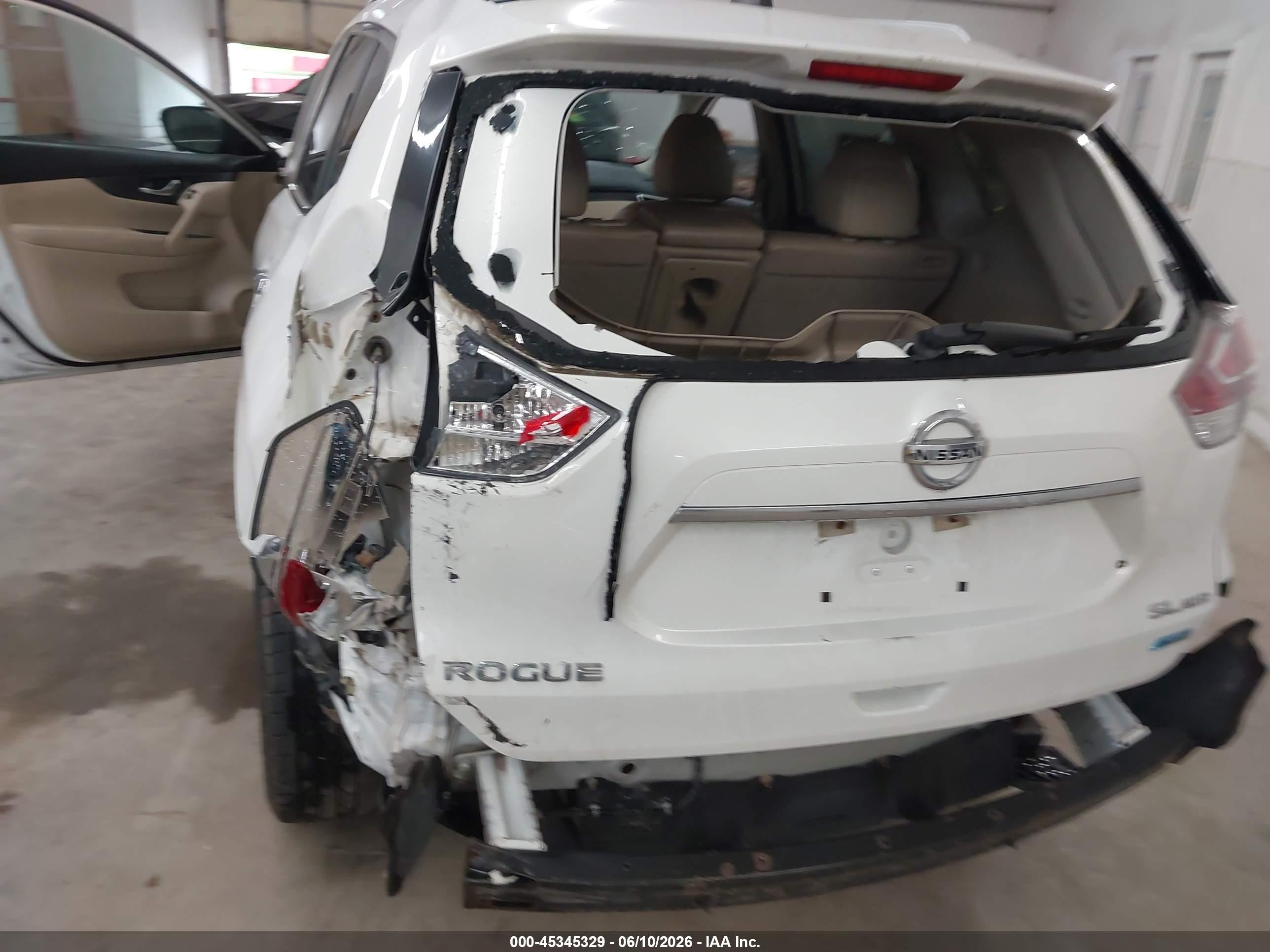 2014 Nissan Rogue VIN 5N1AT2MV7EC819960 IAAI salvage auction — Rear End, Salvage (Iowa), sold $750 on 2026-09-08 (photo 6)