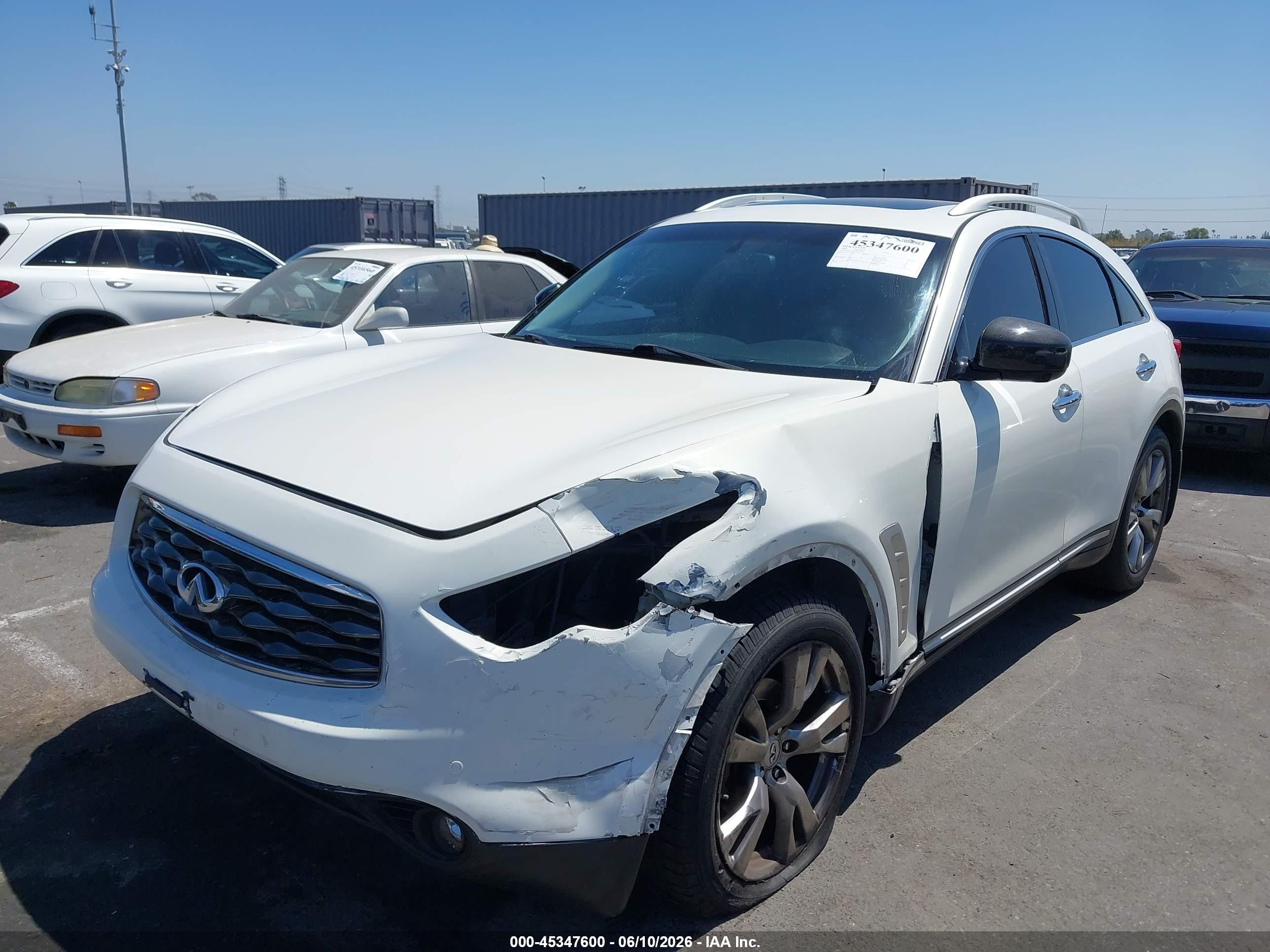 2009 Infiniti FX35 VIN JNRAS18U89M102843 IAAI salvage auction — Unknown, Salvage (California), sold $1,450 on 2026-07-07 (photo 6)