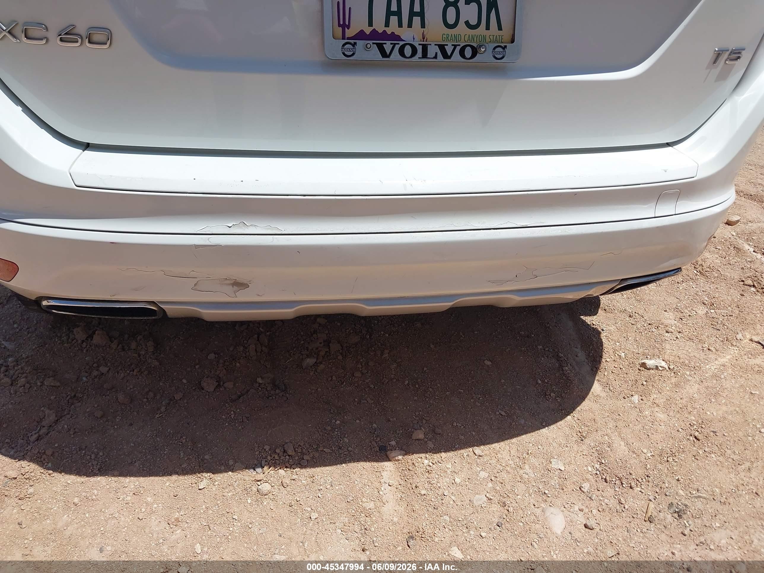 2015 Volvo XC60 VIN YV426MDB3F2588450 IAAI salvage auction — Normal Wear, Clear-Dealer Only (Arizona), sold $725 on 2026-07-02 (photo 6)