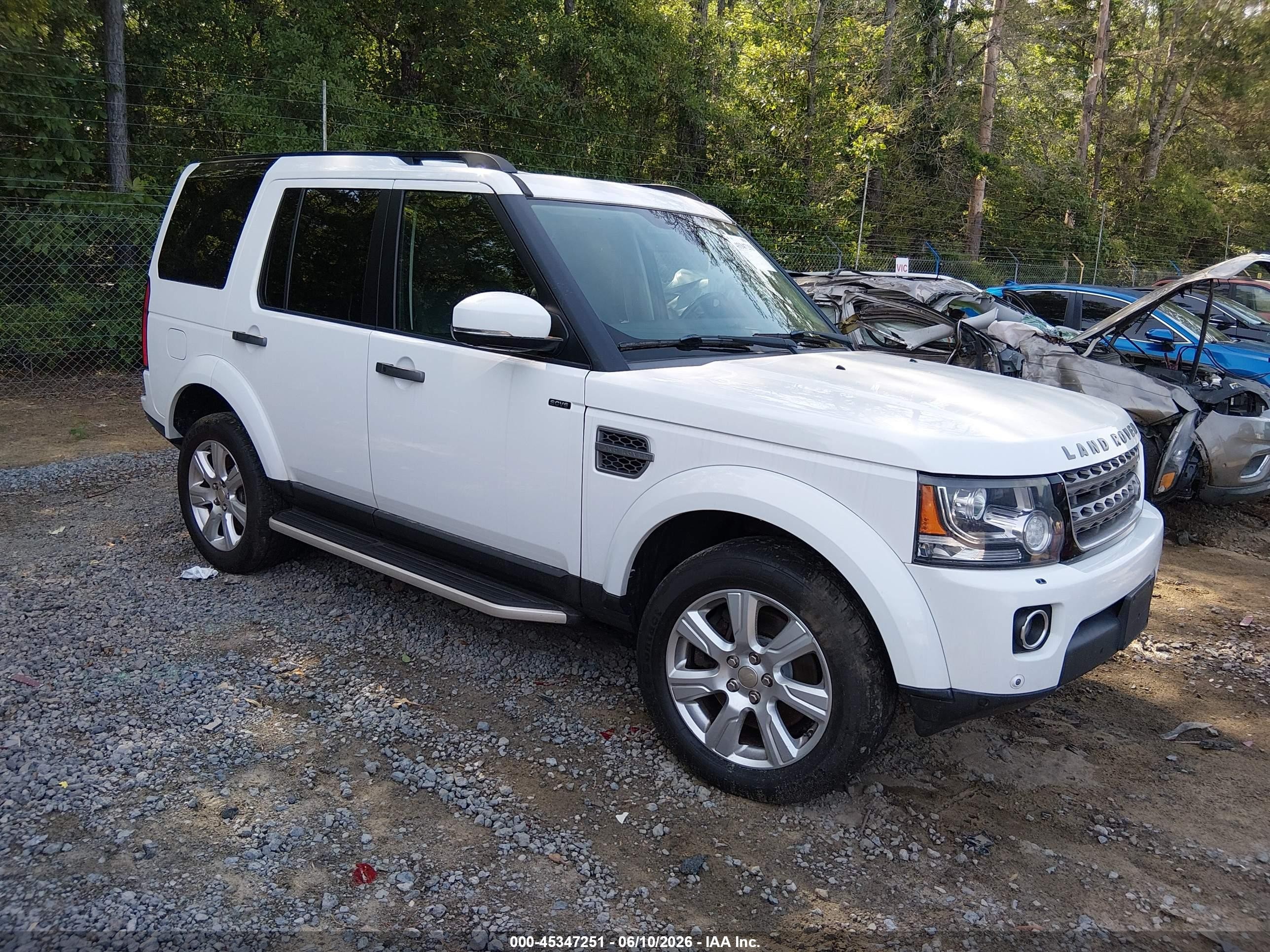 2016 Land Rover LR4 VIN SALAG2V64GA792322 IAAI salvage auction — Normal Wear, Clear (South Carolina), sold $700 on 2026-06-30 (photo 1)