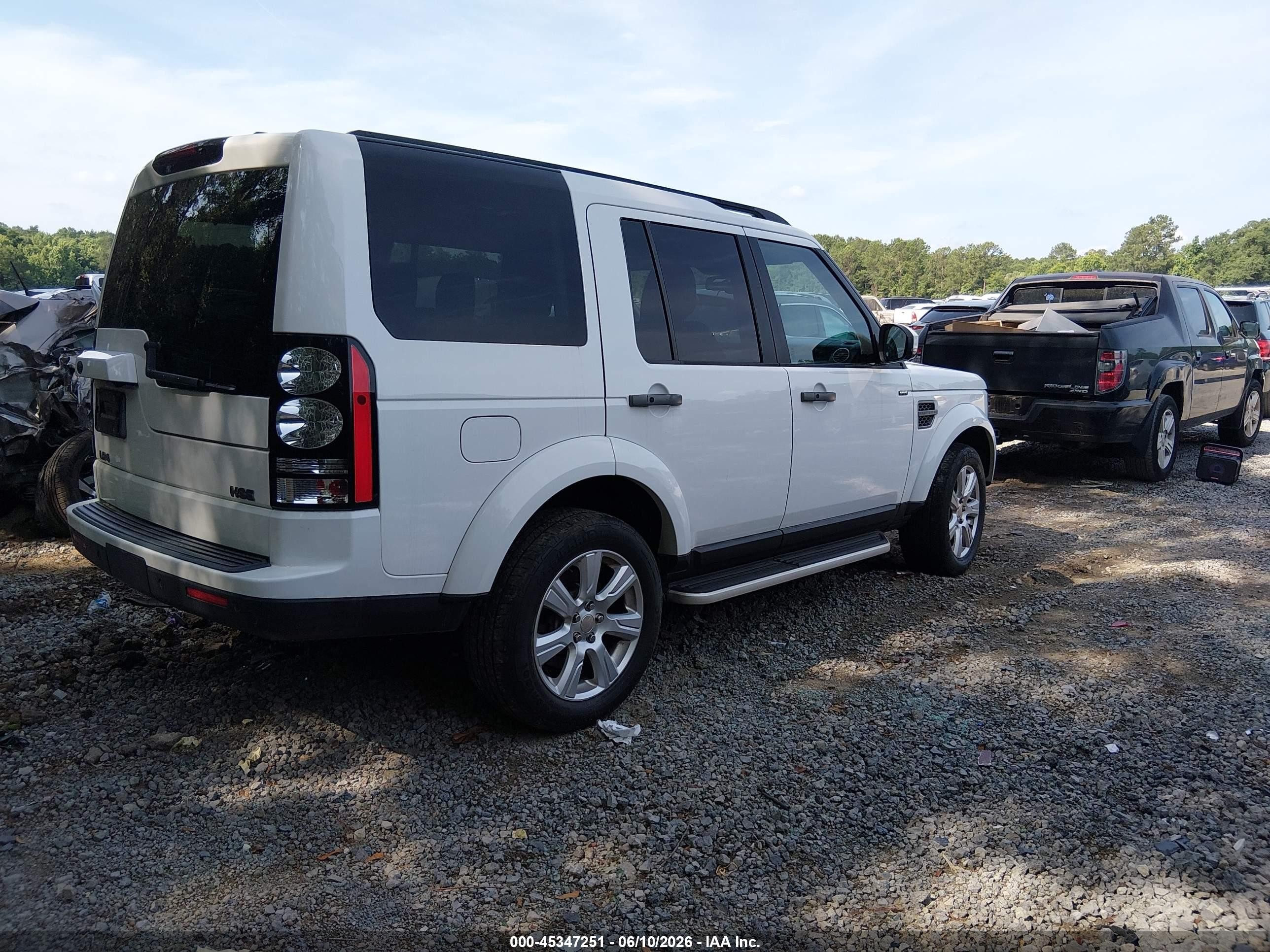 2016 Land Rover LR4 VIN SALAG2V64GA792322 IAAI salvage auction — Normal Wear, Clear (South Carolina), sold $700 on 2026-06-30 (photo 4)