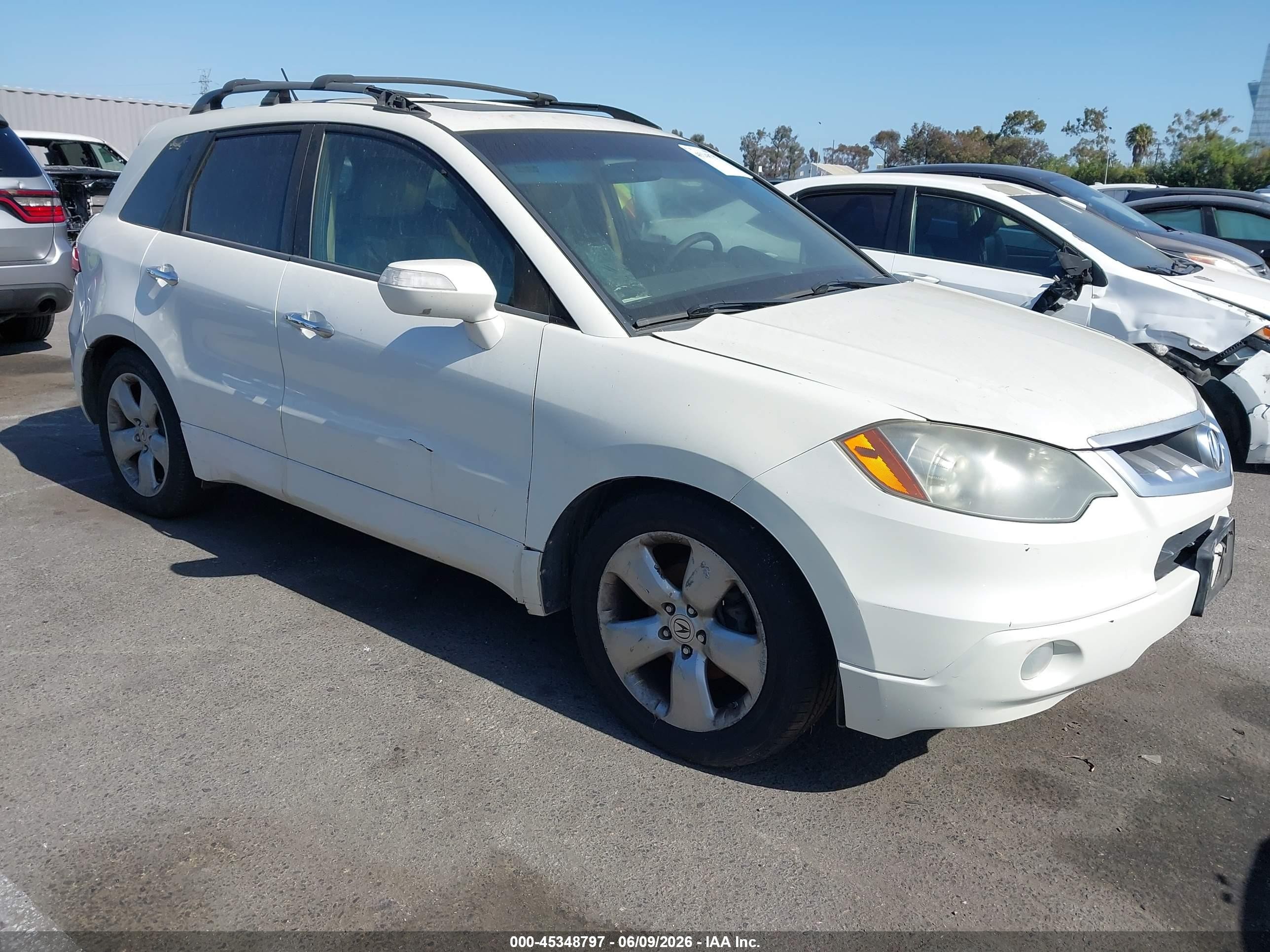 2007 Acura RDX VIN 5J8TB18547A008184 IAAI salvage auction — Normal Wear, Clear - Dealer Only (California), sold $300 on 2026-07-09 (photo 1)