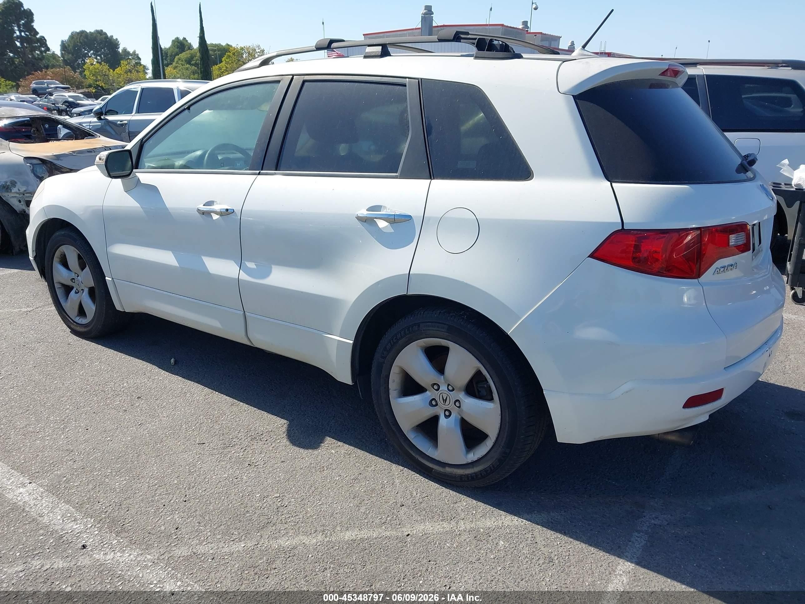 2007 Acura RDX VIN 5J8TB18547A008184 IAAI salvage auction — Normal Wear, Clear - Dealer Only (California), sold $300 on 2026-07-09 (photo 3)