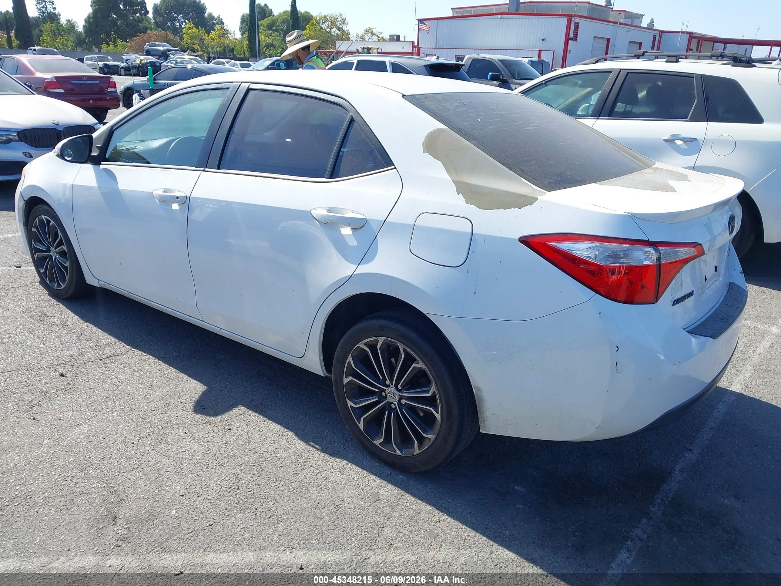 2014 Toyota Corolla VIN 5YFBURHE6EP112932 IAAI salvage auction — Unknown, Salvage (California), sold $1,950 on 2026-07-09 (photo 3)