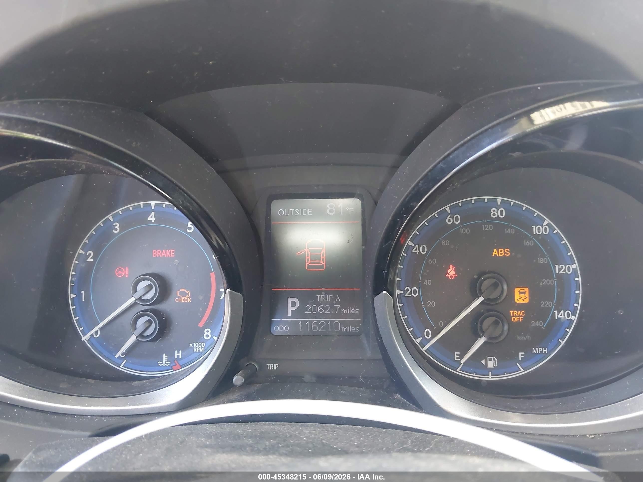 2014 Toyota Corolla VIN 5YFBURHE6EP112932 IAAI salvage auction — Unknown, Salvage (California), sold $1,950 on 2026-07-09 (photo 7)