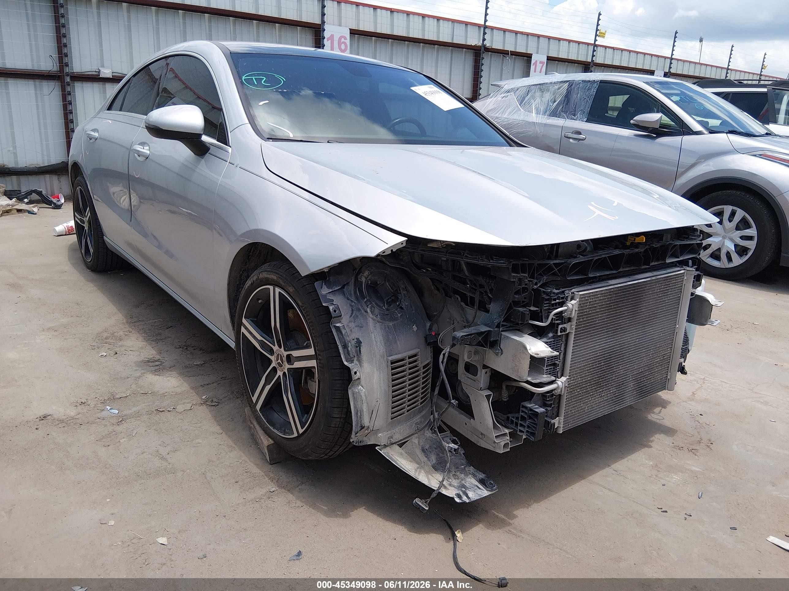 2021 Mercedes-Benz CLA-Class VIN W1K5J4GBXMN172634 — IAAI salvage auction photo