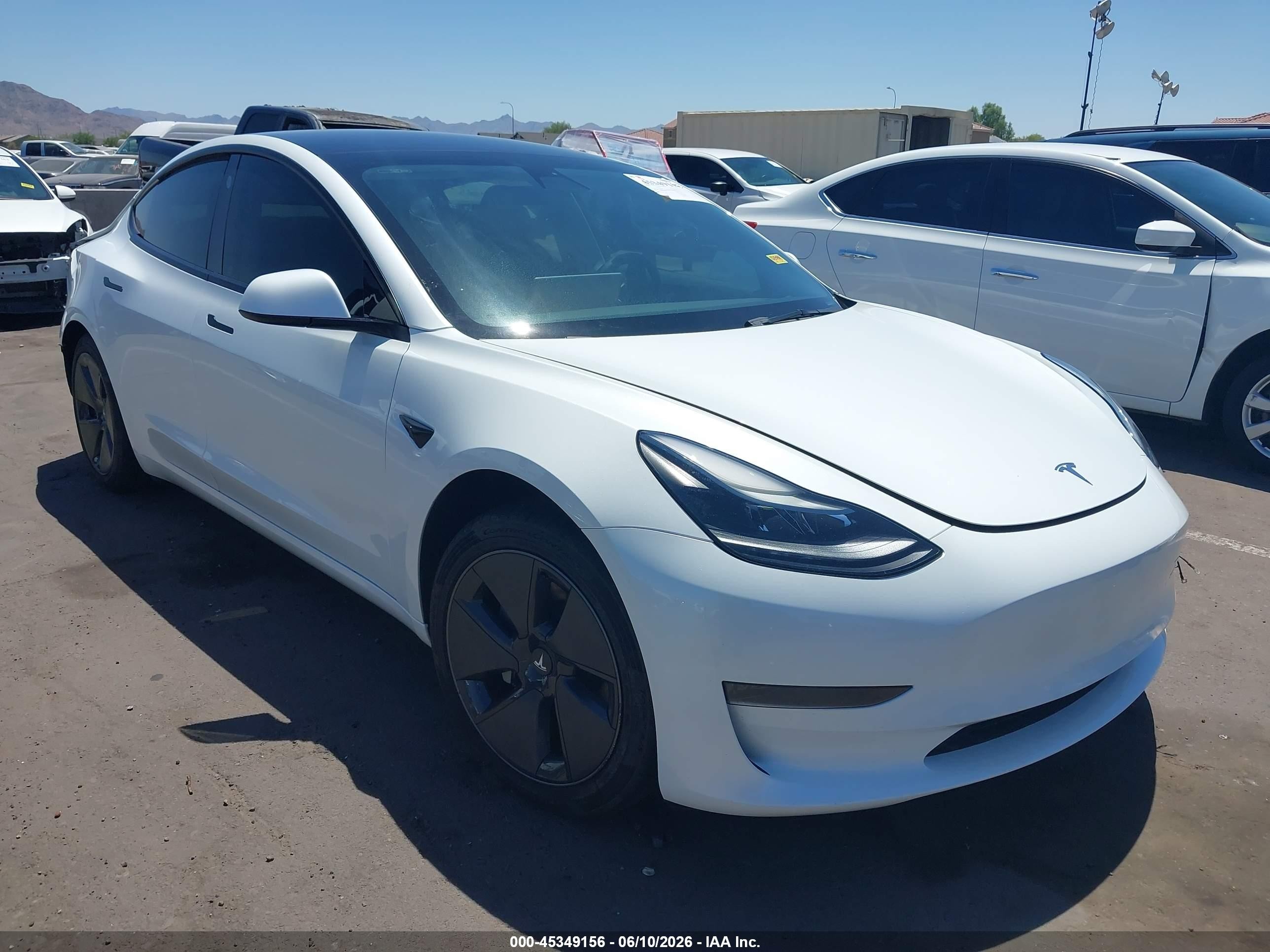 2023 Tesla Model 3 VIN 5YJ3E1EA5PF409788 IAAI salvage auction — Rear End, Salvage (Arizona), sold $7,150 on 2026-06-30 (photo 1)