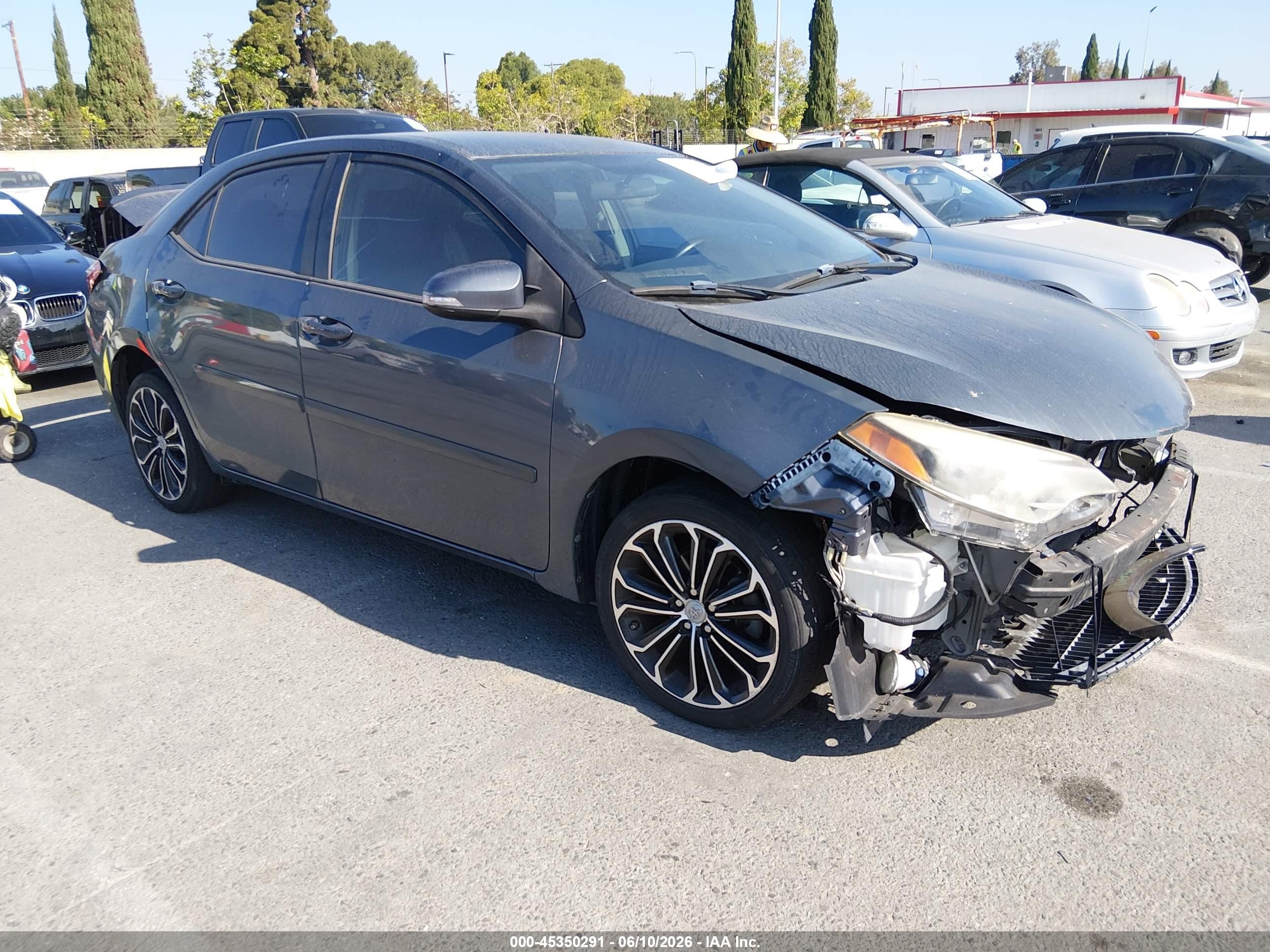 2015 Toyota Corolla VIN 5YFBURHE2FP211779 IAAI salvage auction — Rear End, Salvage (California), sold $3,900 on 2026-07-09 (photo 1)