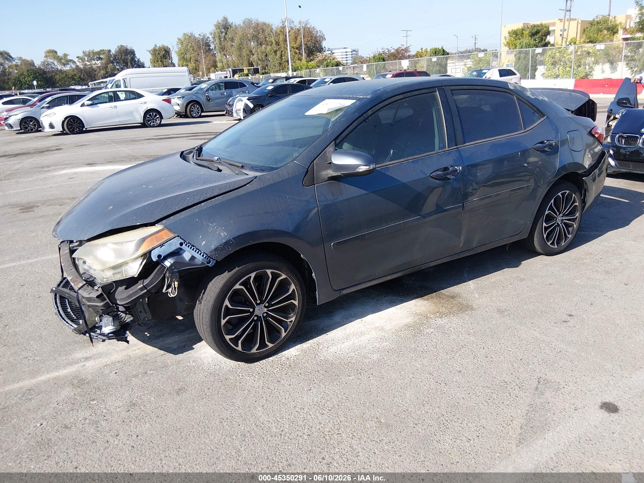 2015 Toyota Corolla VIN 5YFBURHE2FP211779 IAAI salvage auction — Rear End, Salvage (California), sold $3,900 on 2026-07-09 (photo 2)