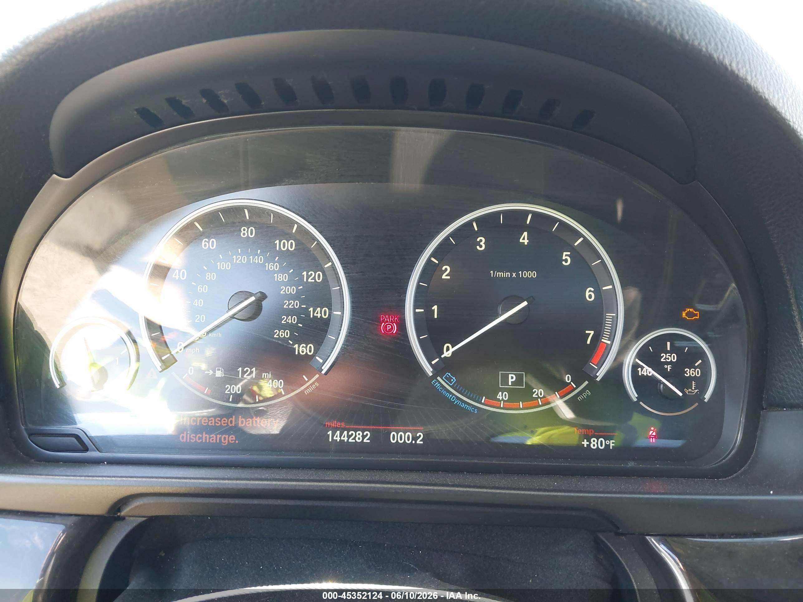 2014 BMW 5 Series VIN WBA5B1C59ED483496 IAAI salvage auction — Normal Wear, Clear - Dealer Only (California), sold $1,450 on 2026-07-02 (photo 7)