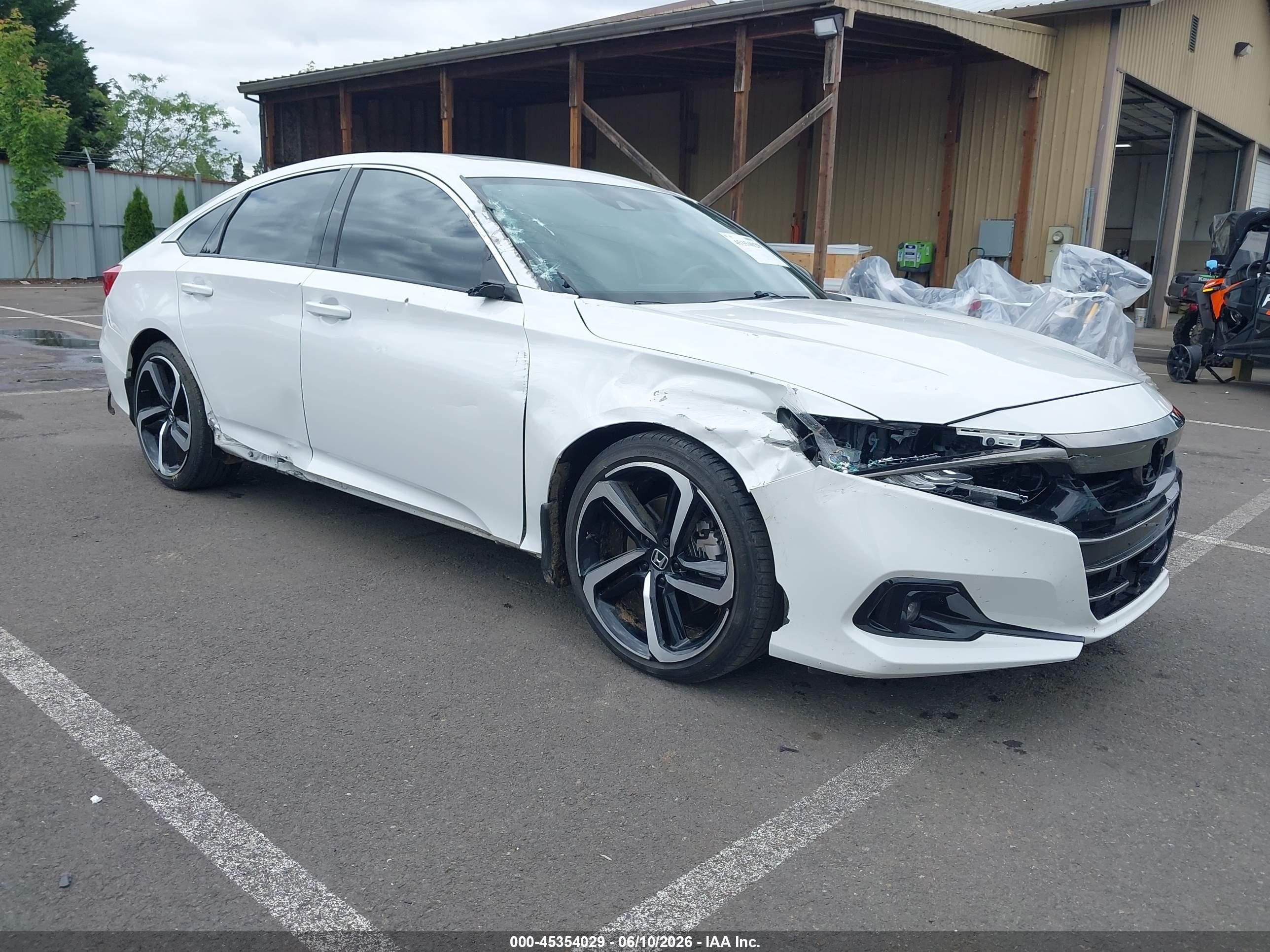2021 Honda Accord VIN 1HGCV2F30MA000710 — IAAI salvage auction photo