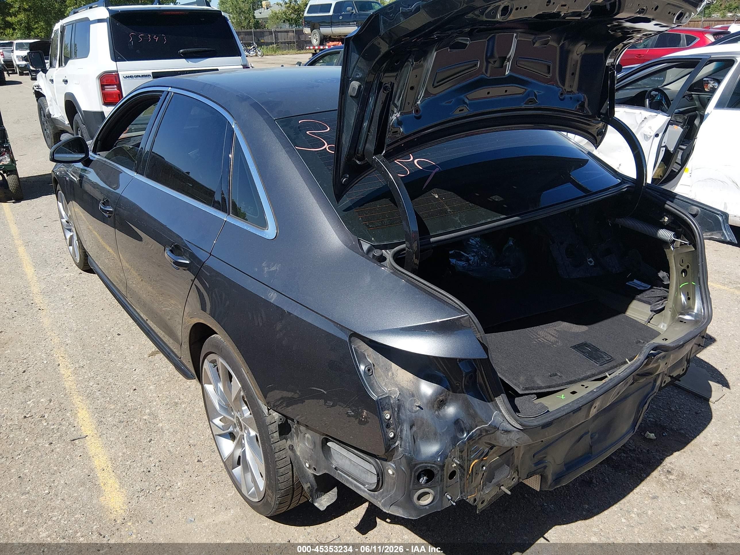 2023 Audi A4 VIN WAUEAAF46PN008150 IAAI salvage auction — Rear End, Salvage (Colorado), sold $13,200 on 2026-09-29 (photo 3)