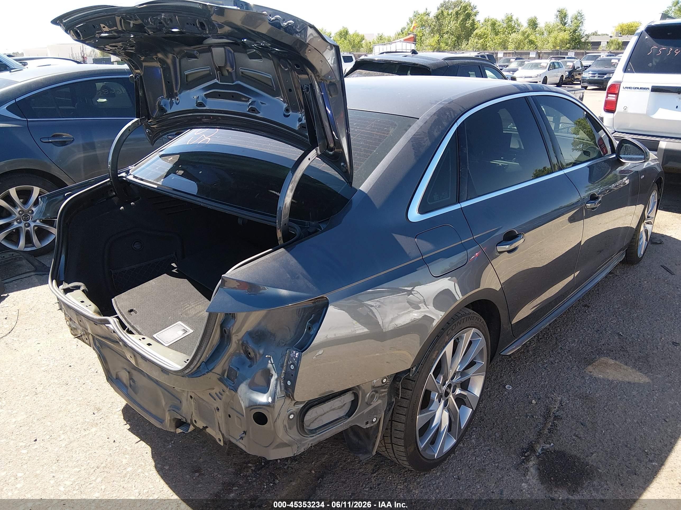 2023 Audi A4 VIN WAUEAAF46PN008150 IAAI salvage auction — Rear End, Salvage (Colorado), sold $13,200 on 2026-09-29 (photo 4)