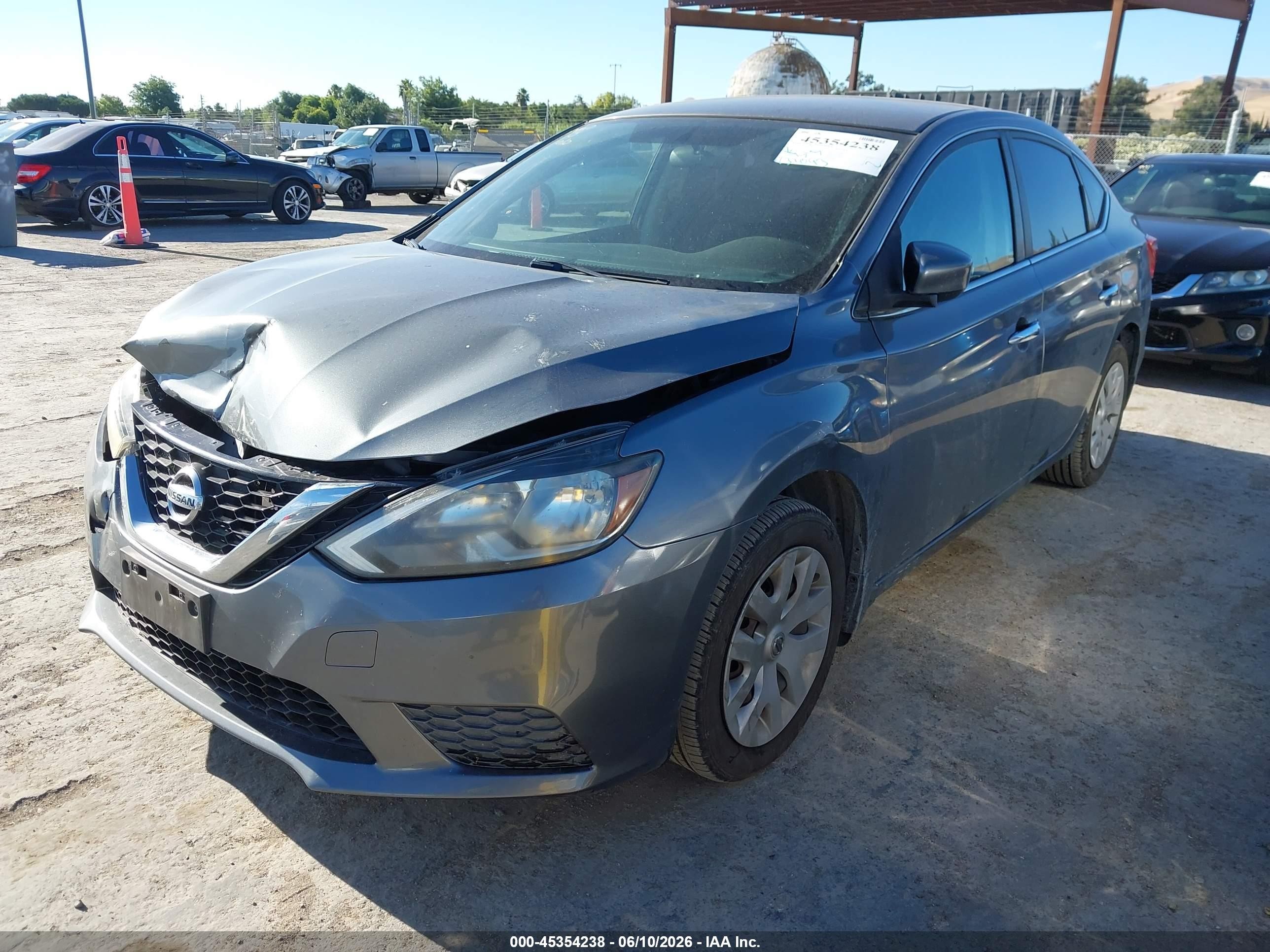 2016 Nissan Sentra VIN 3N1AB7AP4GL650677 IAAI salvage auction — Front End, Salvage (California), sold $1,325 on 2026-07-06 (photo 2)