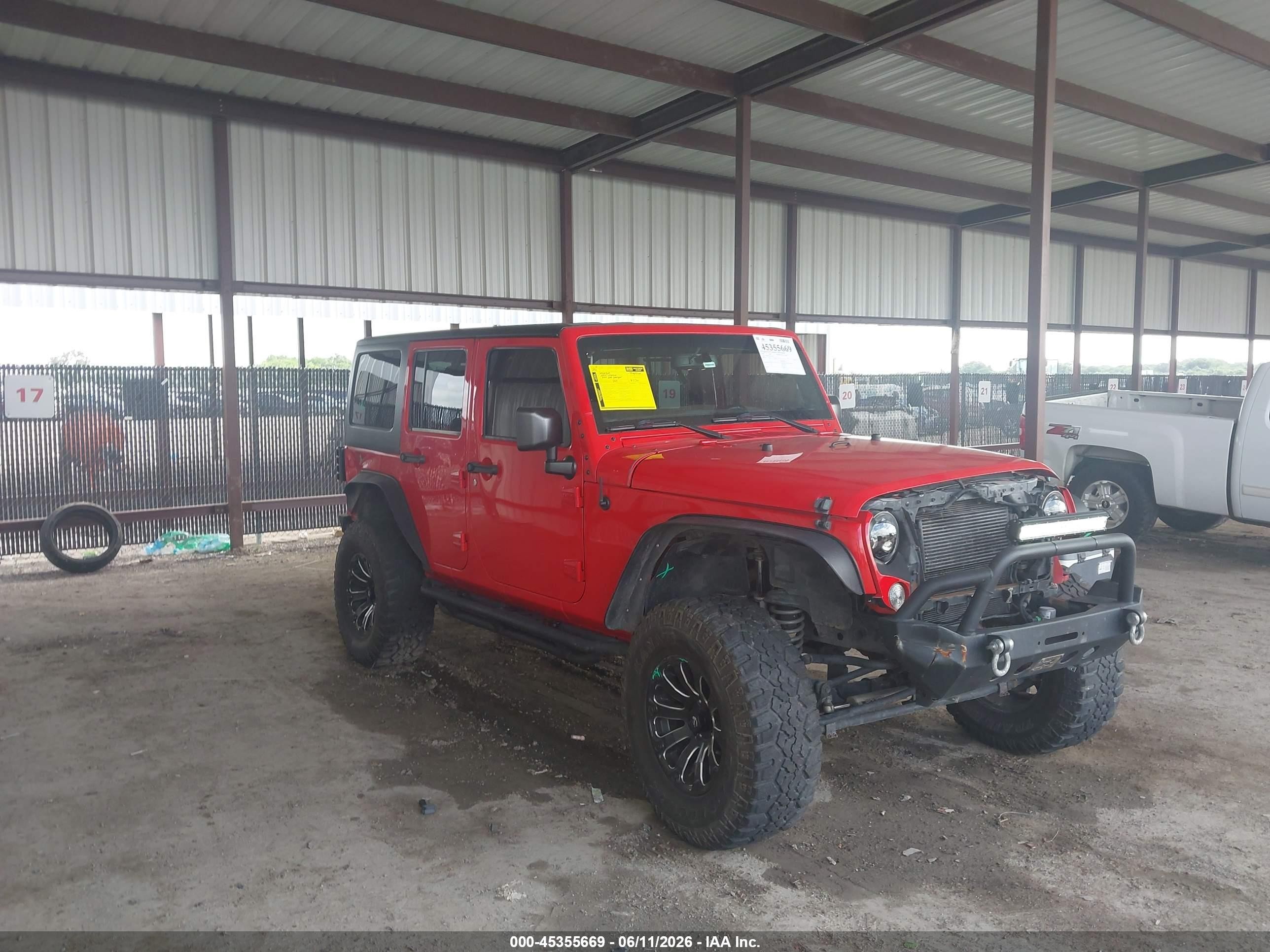 2016 Jeep Wrangler Unlimited VIN 1C4HJWDG9GL278382 — IAAI salvage auction photo