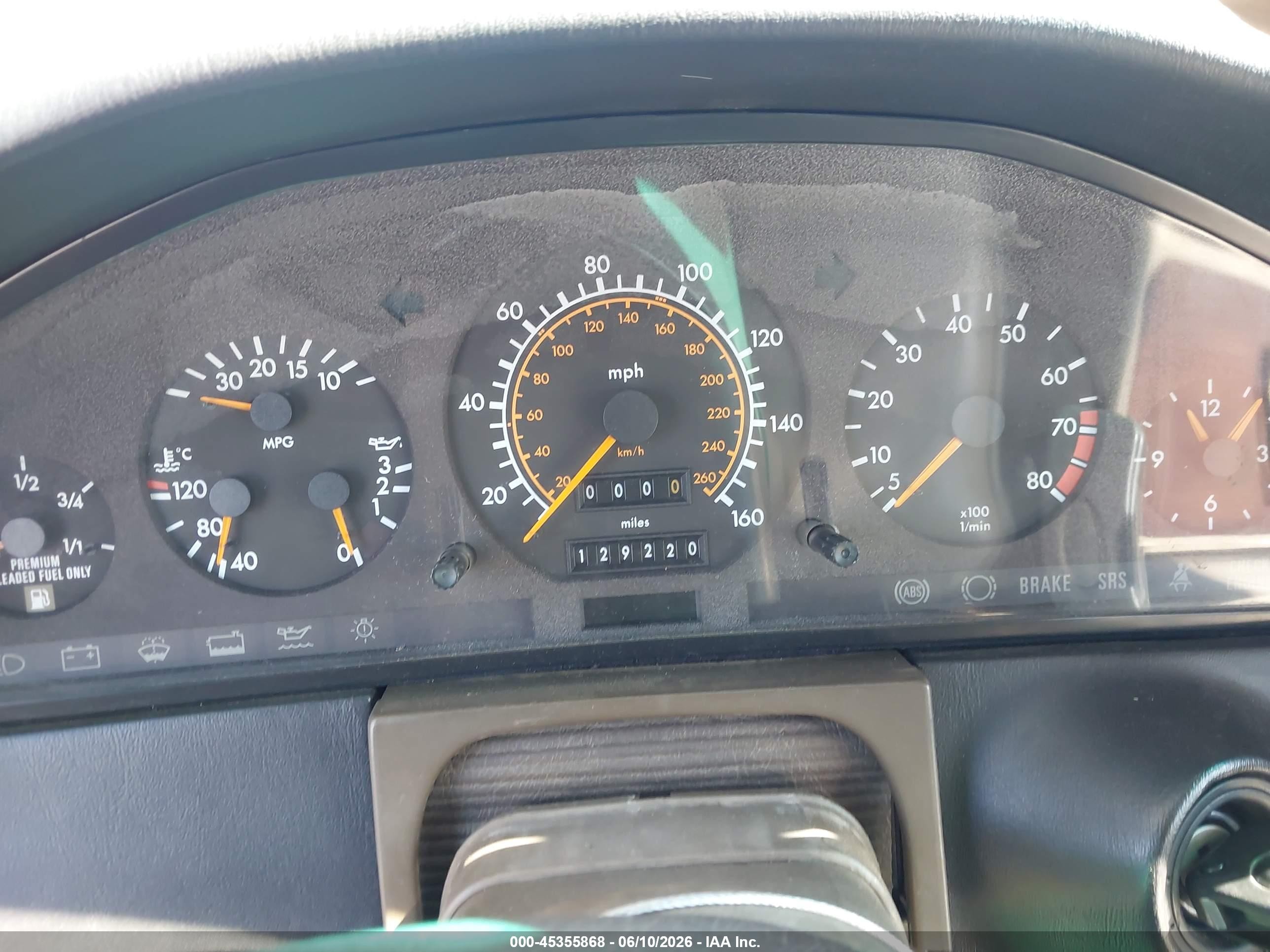 1992 Mercedes-Benz 300 VIN WDBGA32E9NA024366 IAAI salvage auction — Normal Wear, Clear - Dealer Only (California), sold $275 on 2026-07-02 (photo 7)