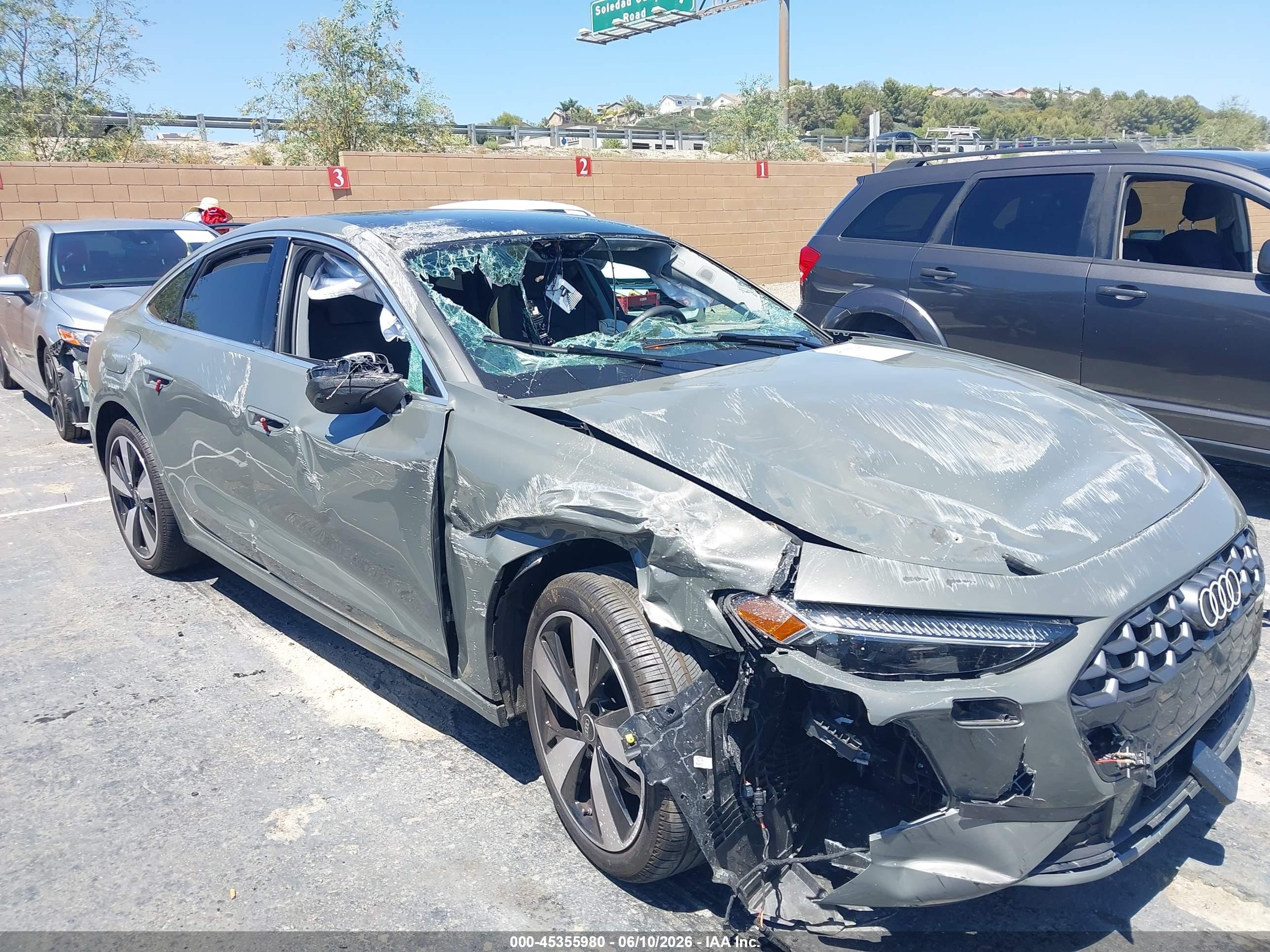 2025 Audi A5 VIN WAU2BCFU5SN109491 IAAI salvage auction — Rollover, Salvage (California), sold $4,150 on 2026-09-02 (photo 6)