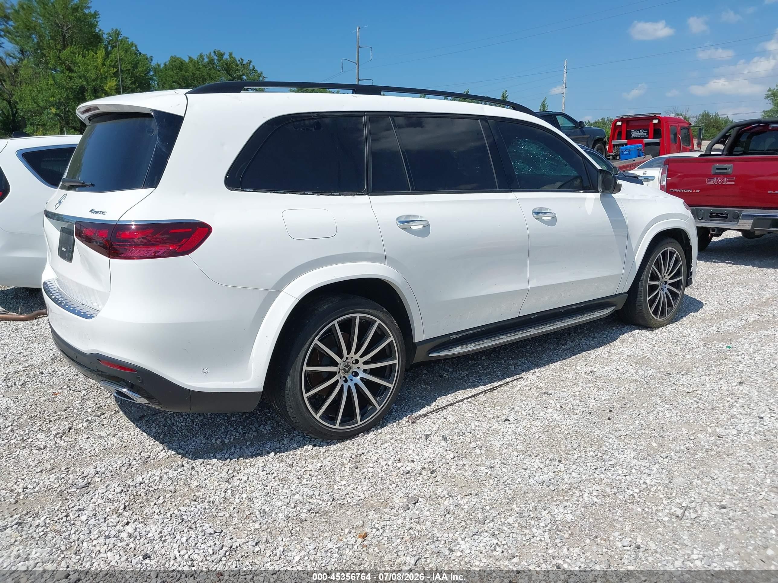 2025 Mercedes-benz Gls-klasse VIN 4JGFF5KE8SB339591 IAAI salvage auction — Hail, Salvage (Missouri), sold $42,000 on 2026-09-14 (photo 4)