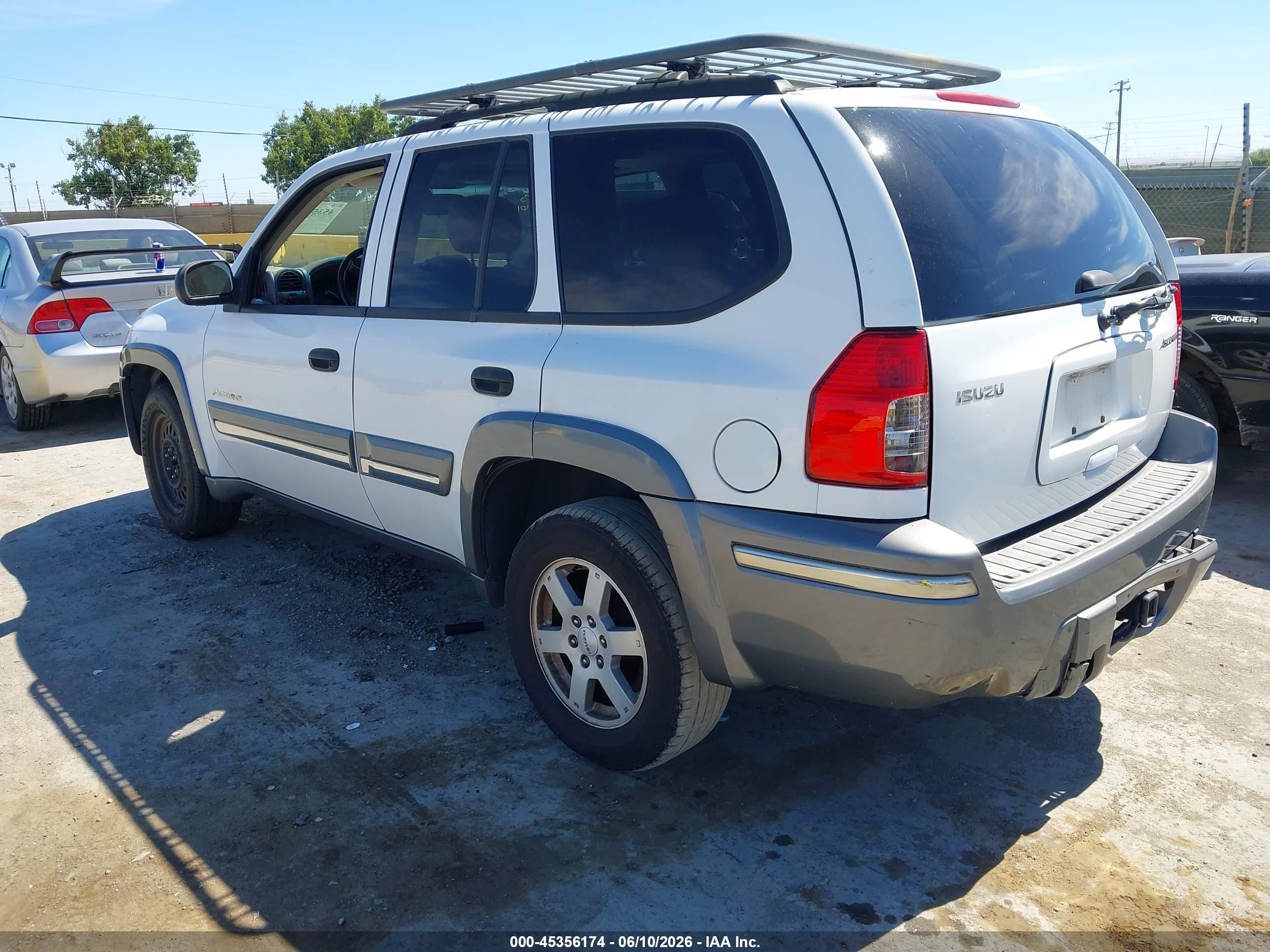 2006 Isuzu Ascender VIN 4NUDT13S662701137 IAAI salvage auction — Normal Wear, Clear - Dealer Only (California), sold $375 on 2026-07-09 (photo 3)