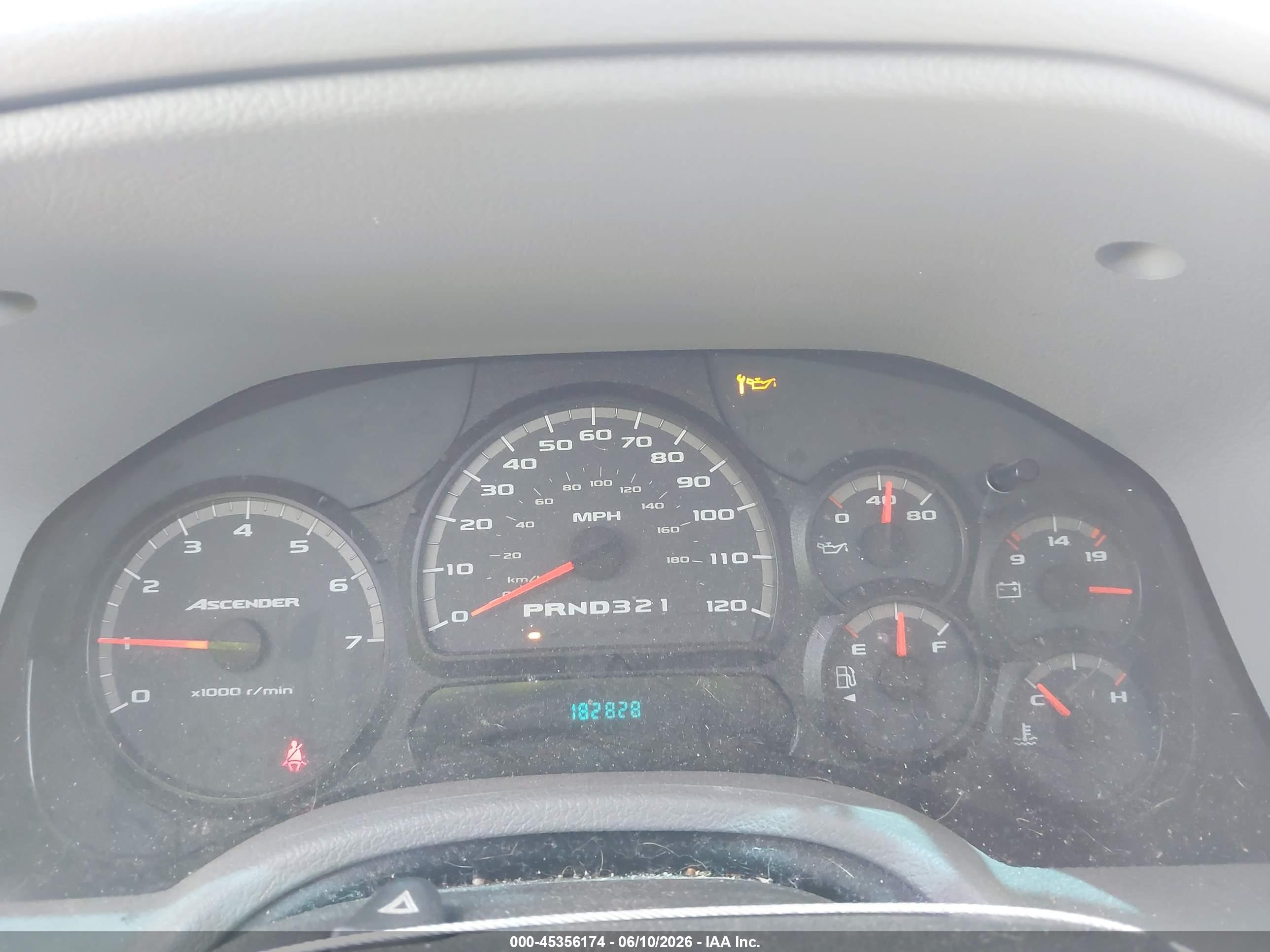 2006 Isuzu Ascender VIN 4NUDT13S662701137 IAAI salvage auction — Normal Wear, Clear - Dealer Only (California), sold $375 on 2026-07-09 (photo 7)