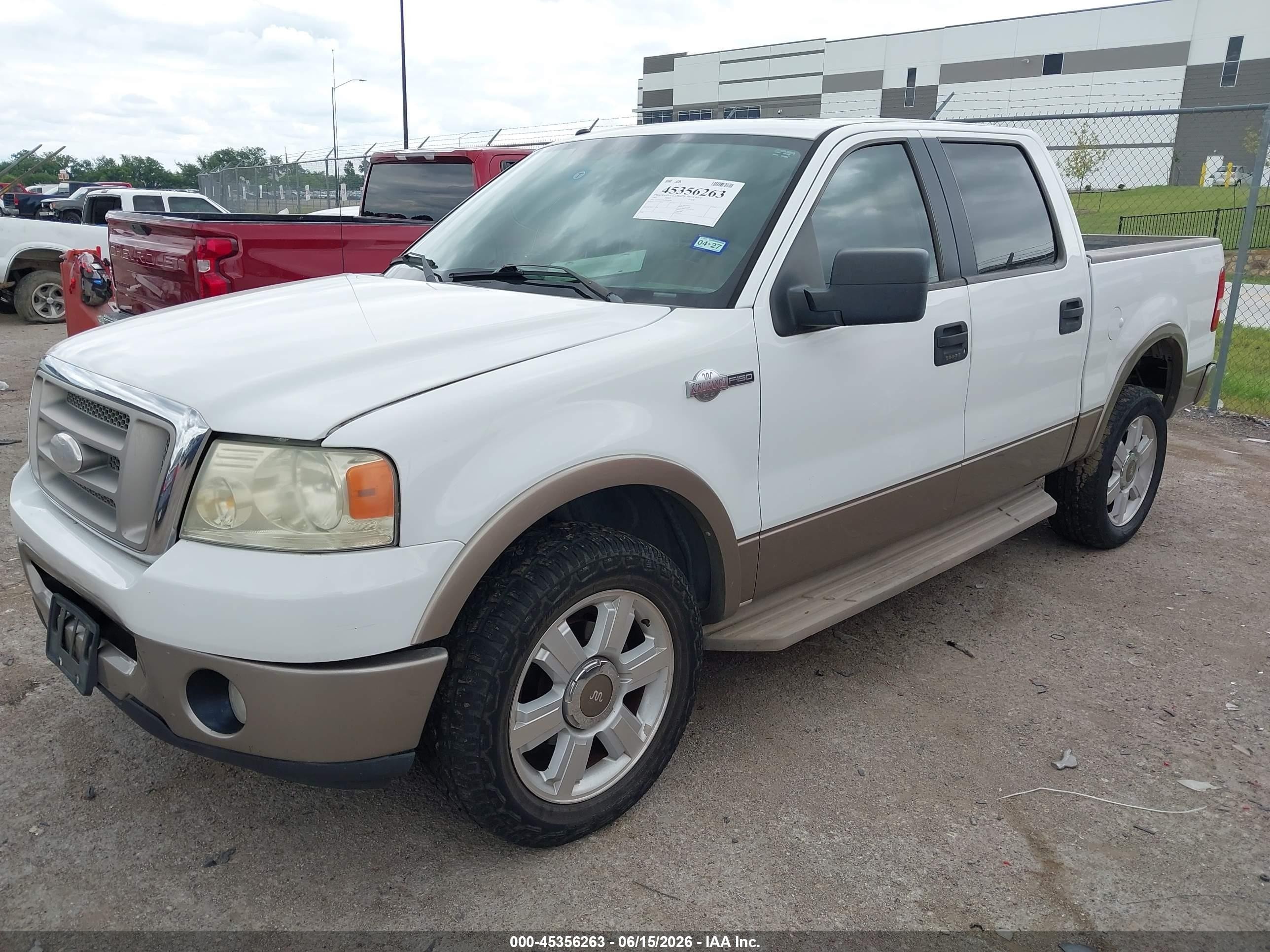 2006 Ford F-150 VIN 1FTPW12V46KD38588 IAAI salvage auction — Front & Rear, Original (Texas), sold $1,200 on 2026-07-11 (photo 2)