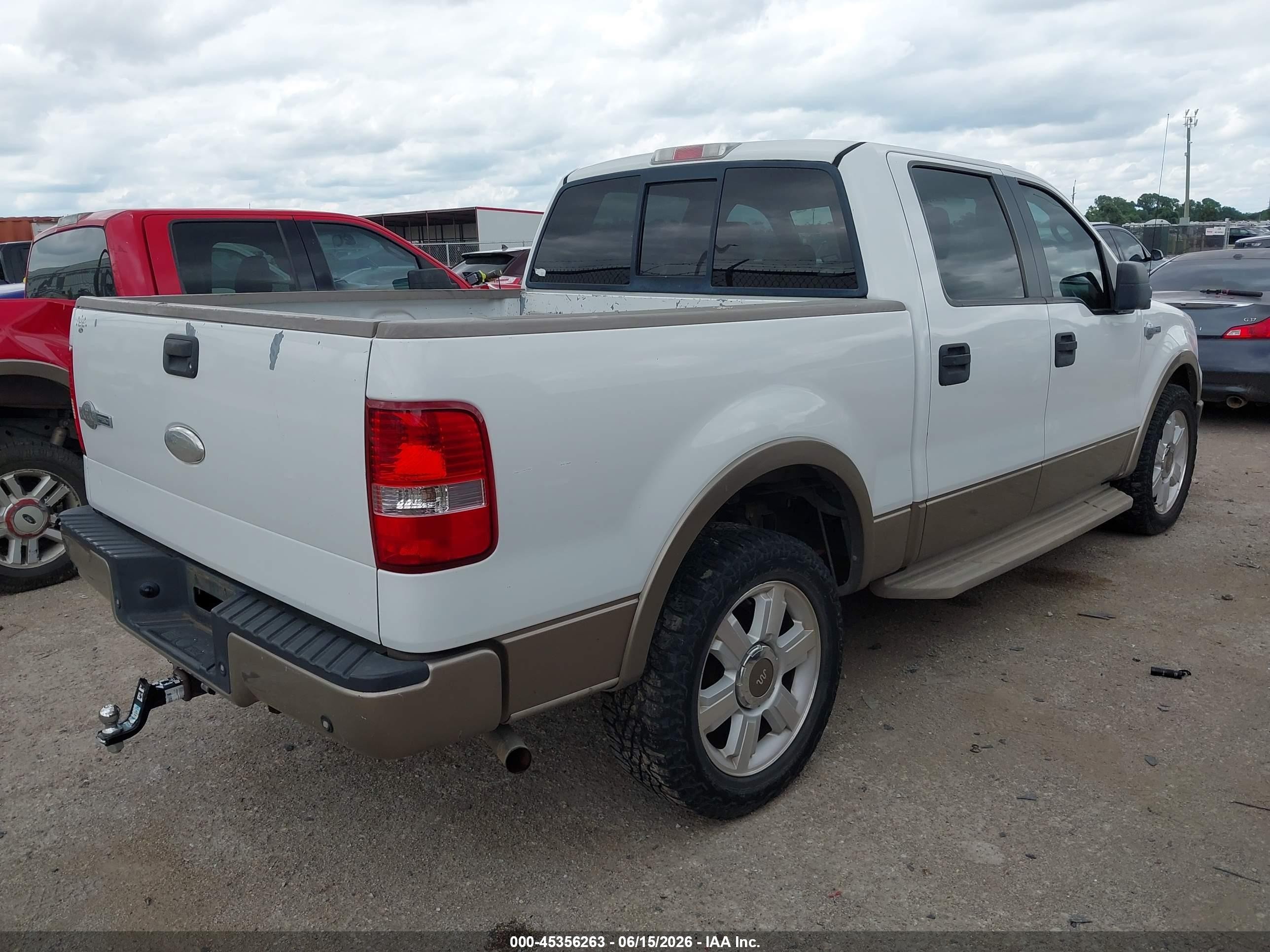 2006 Ford F-150 VIN 1FTPW12V46KD38588 IAAI salvage auction — Front & Rear, Original (Texas), sold $1,200 on 2026-07-11 (photo 4)