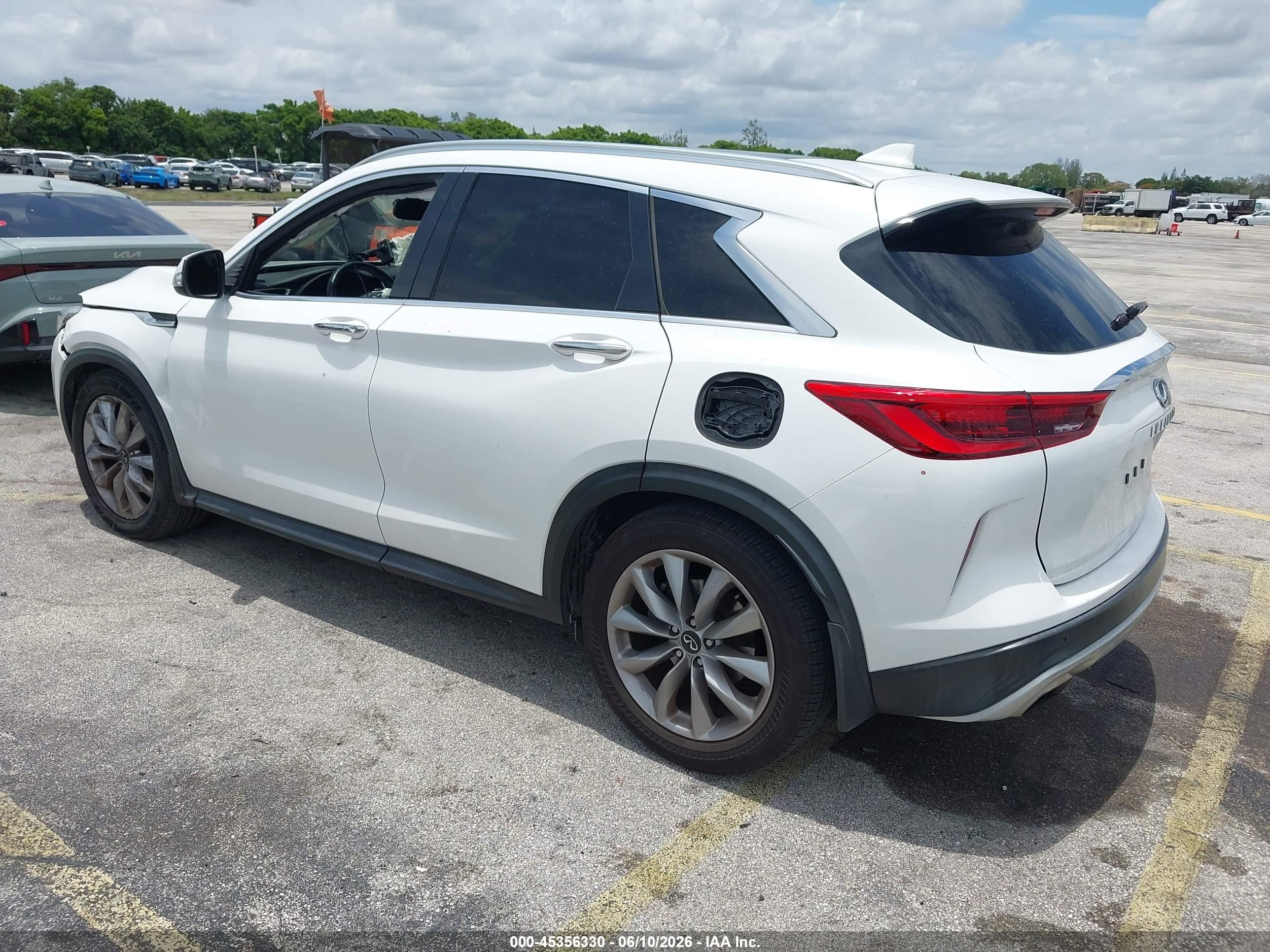 2020 Infiniti Qx50 VIN 3PCAJ5M19LF111766 IAAI salvage auction — Front End, Certificate Of Destruction (Florida), sold $2,350 on 2026-09-05 (photo 3)