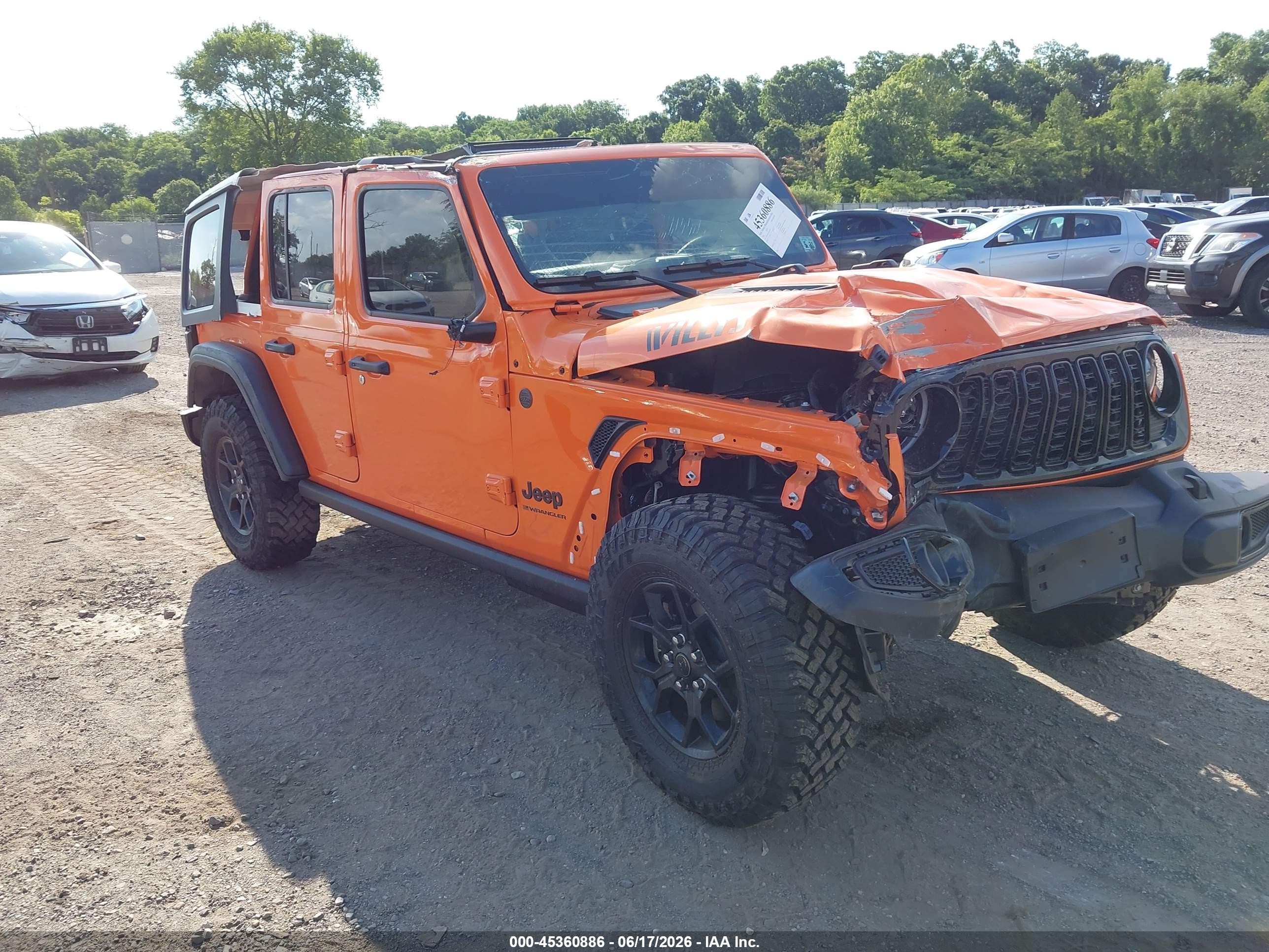 2026 Jeep Wrangler VIN 1C4PJXDN3TW292979 — IAAI salvage auction photo