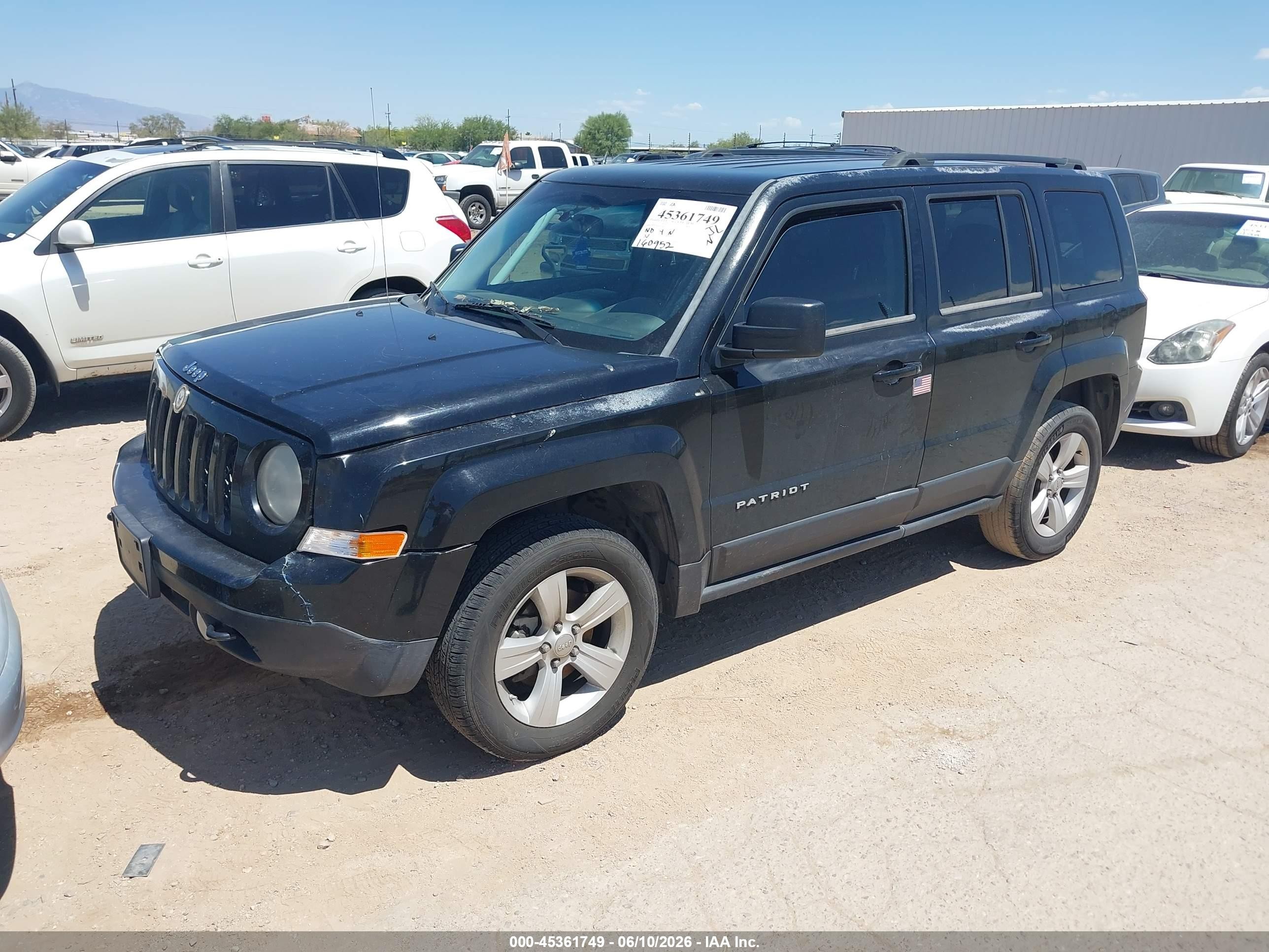 2014 Jeep Patriot VIN 1C4NJRBB6ED879154 IAAI salvage auction — Normal Wear, Clear-Dealer Only (Arizona), sold $275 on 2026-07-09 (photo 2)