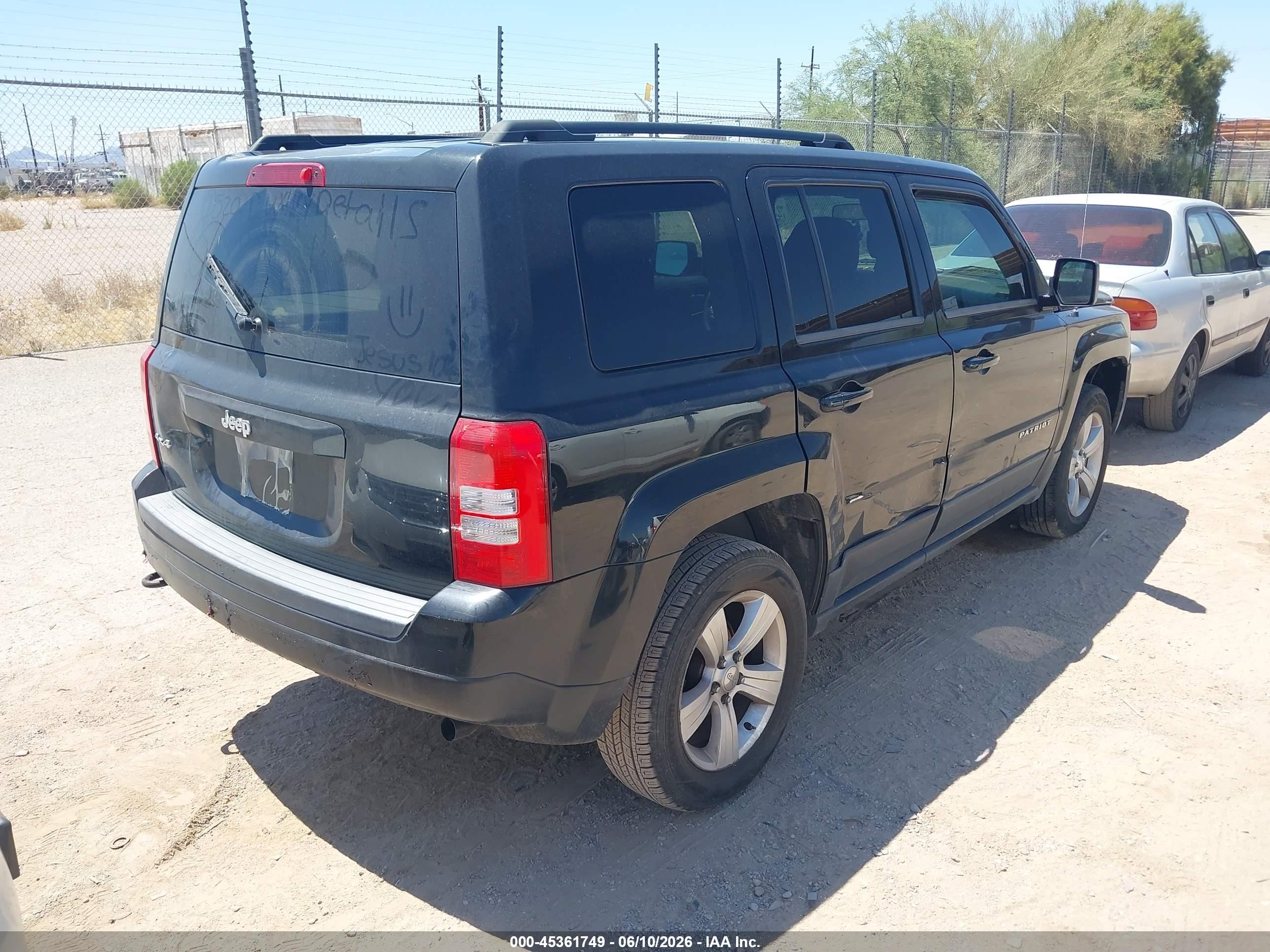2014 Jeep Patriot VIN 1C4NJRBB6ED879154 IAAI salvage auction — Normal Wear, Clear-Dealer Only (Arizona), sold $275 on 2026-07-09 (photo 4)