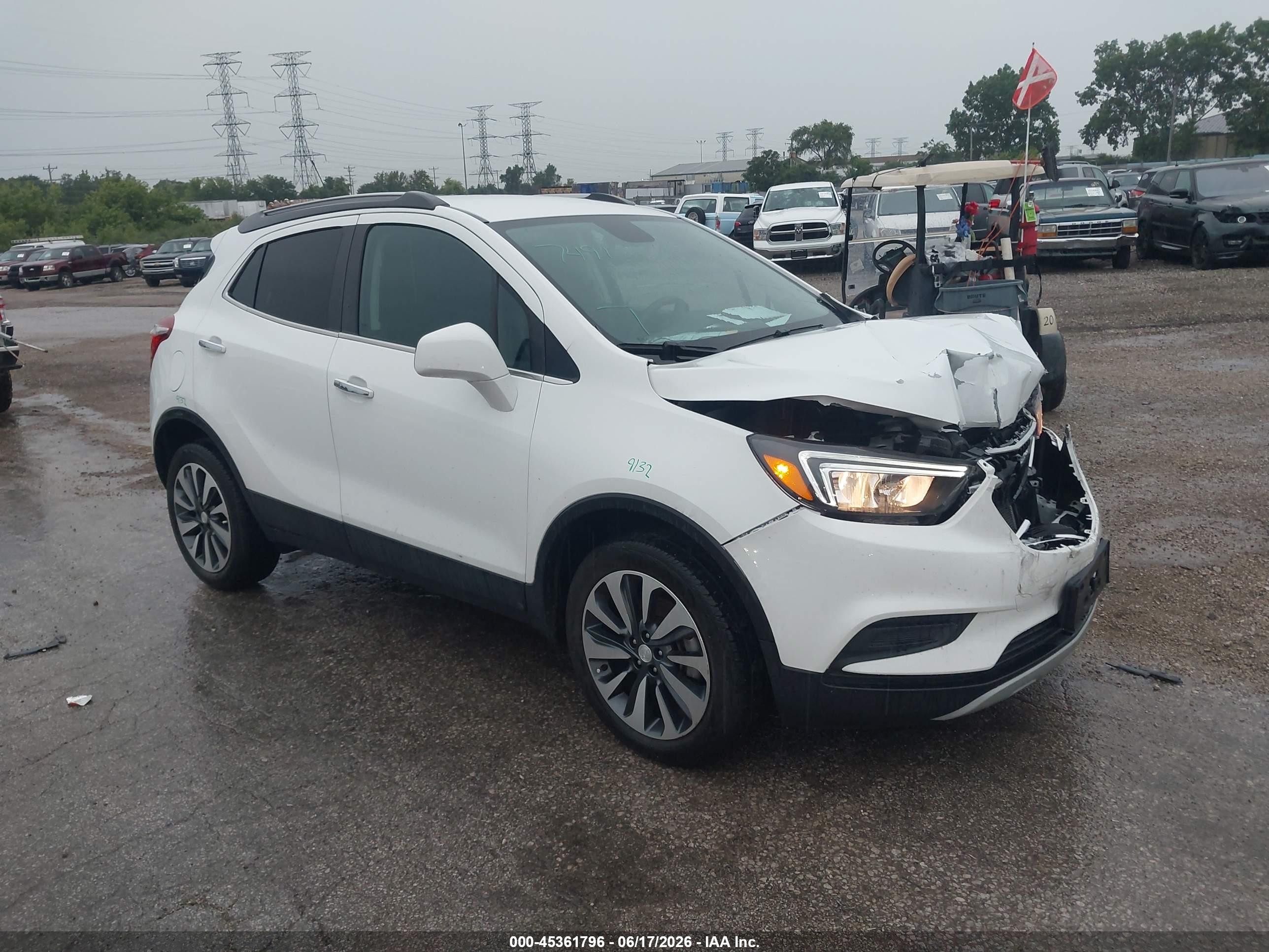 2022 Buick Encore VIN KL4CJESM4NB527701 IAAI salvage auction — Front End, Salvage (Illinois), sold $3,400 on 2026-09-25 (photo 1)