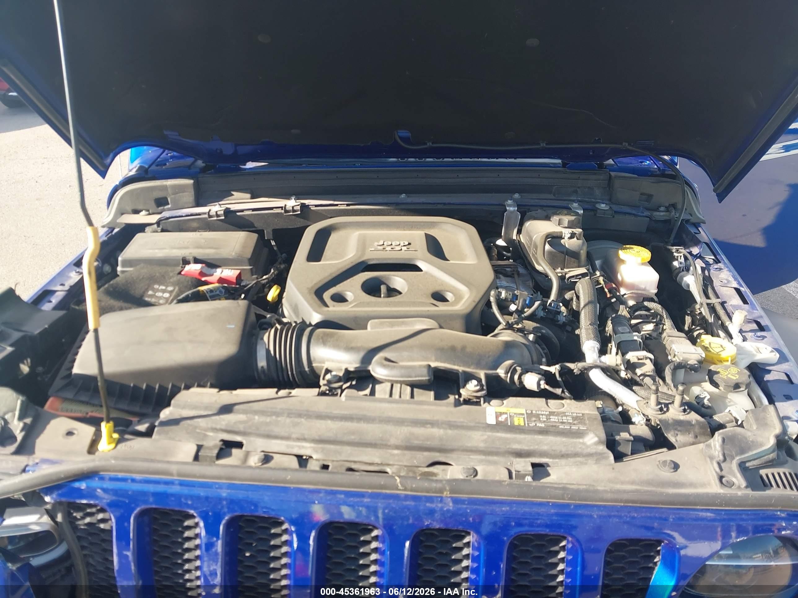 2020 Jeep Wrangler VIN 1C4GJXAN6LW246955 IAAI salvage auction — Front End, Salvage (Indiana), sold $5,800 on 2026-07-11 (photo 8)