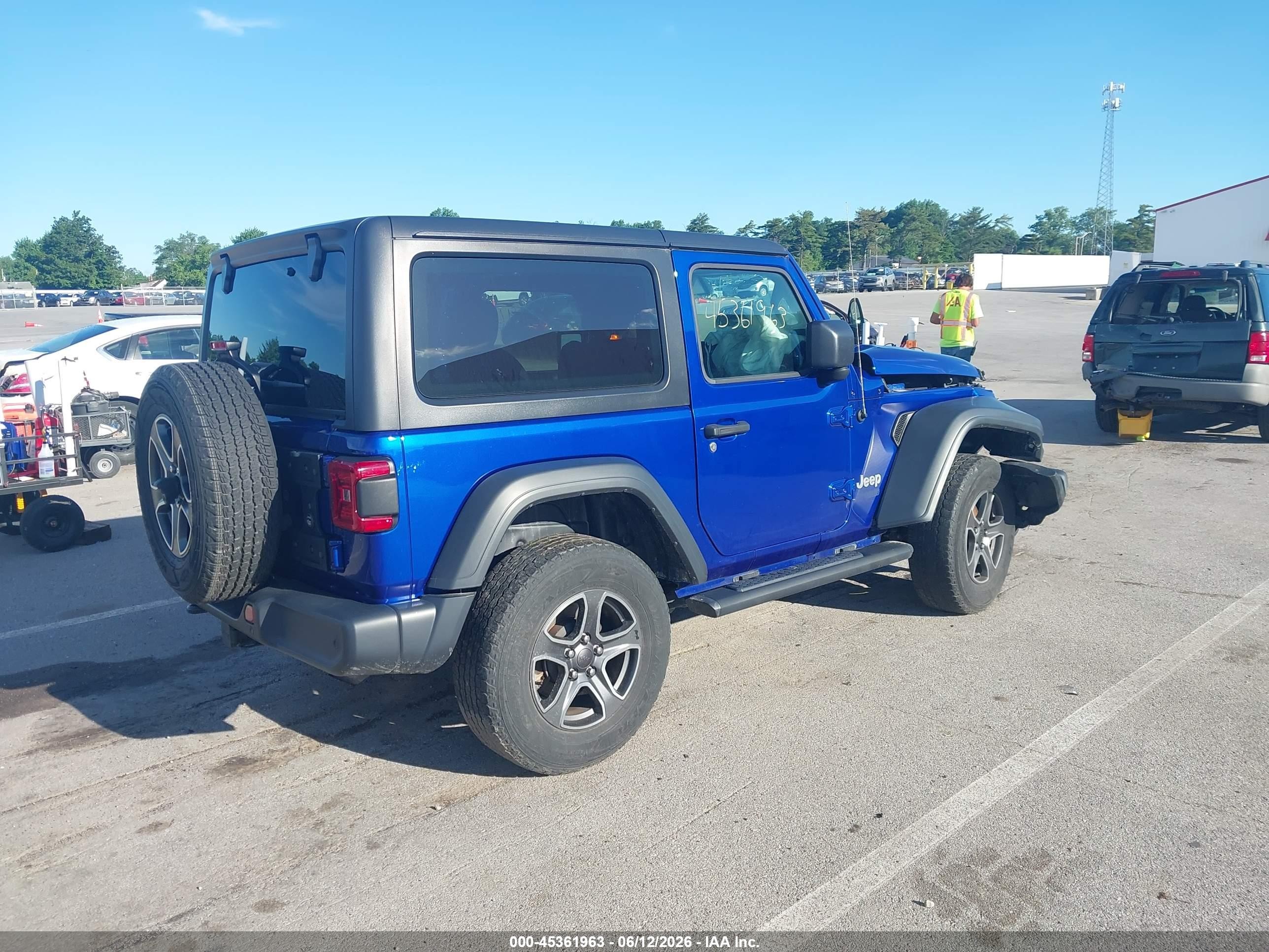 2020 Jeep Wrangler VIN 1C4GJXAN6LW246955 IAAI salvage auction — Front End, Salvage (Indiana), sold $5,800 on 2026-07-11 (photo 3)