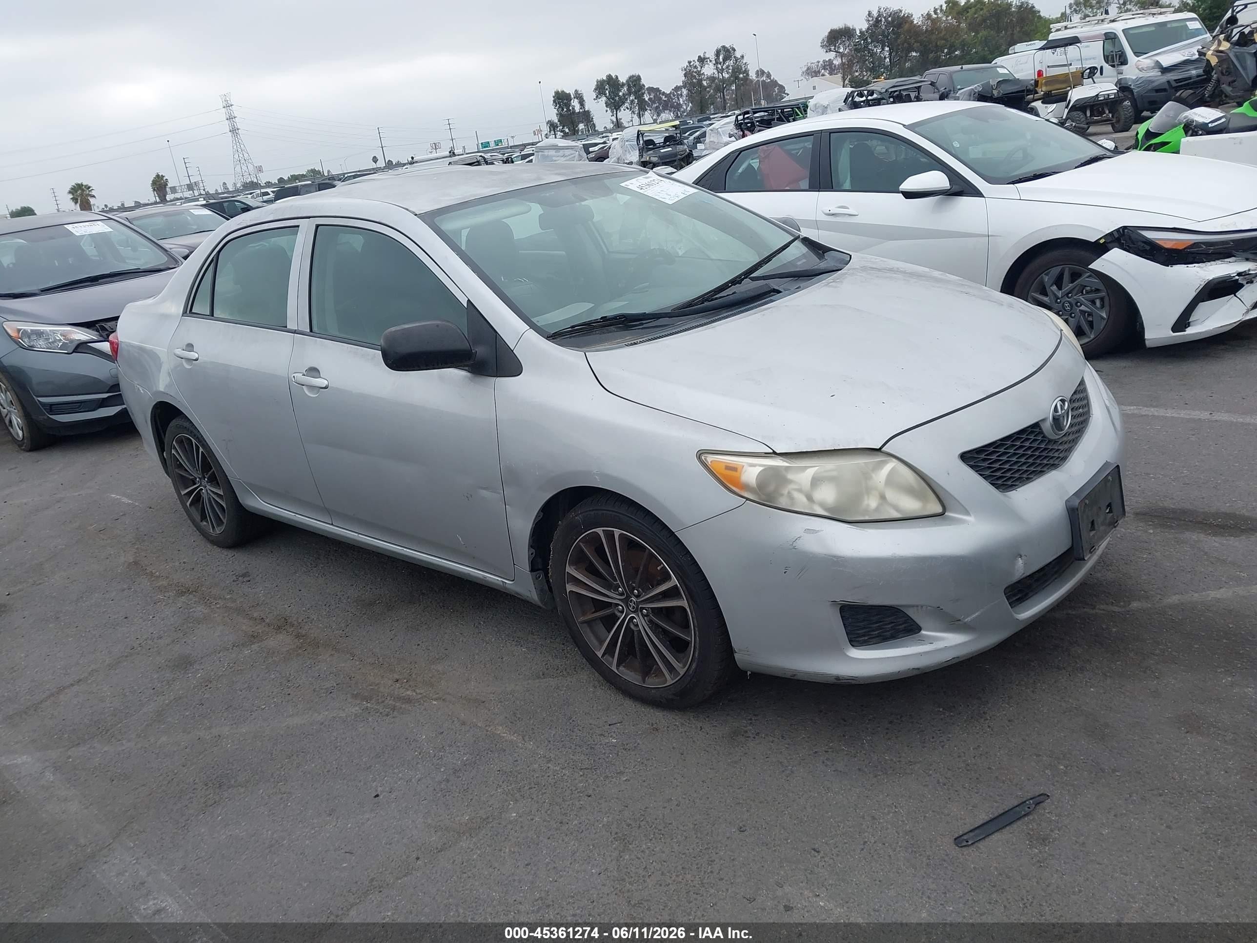 2010 Toyota Corolla VIN 1NXBU4EEXAZ216081 IAAI salvage auction — Normal Wear, Clear - Dealer Only (California), sold $875 on 2026-07-09 (photo 1)