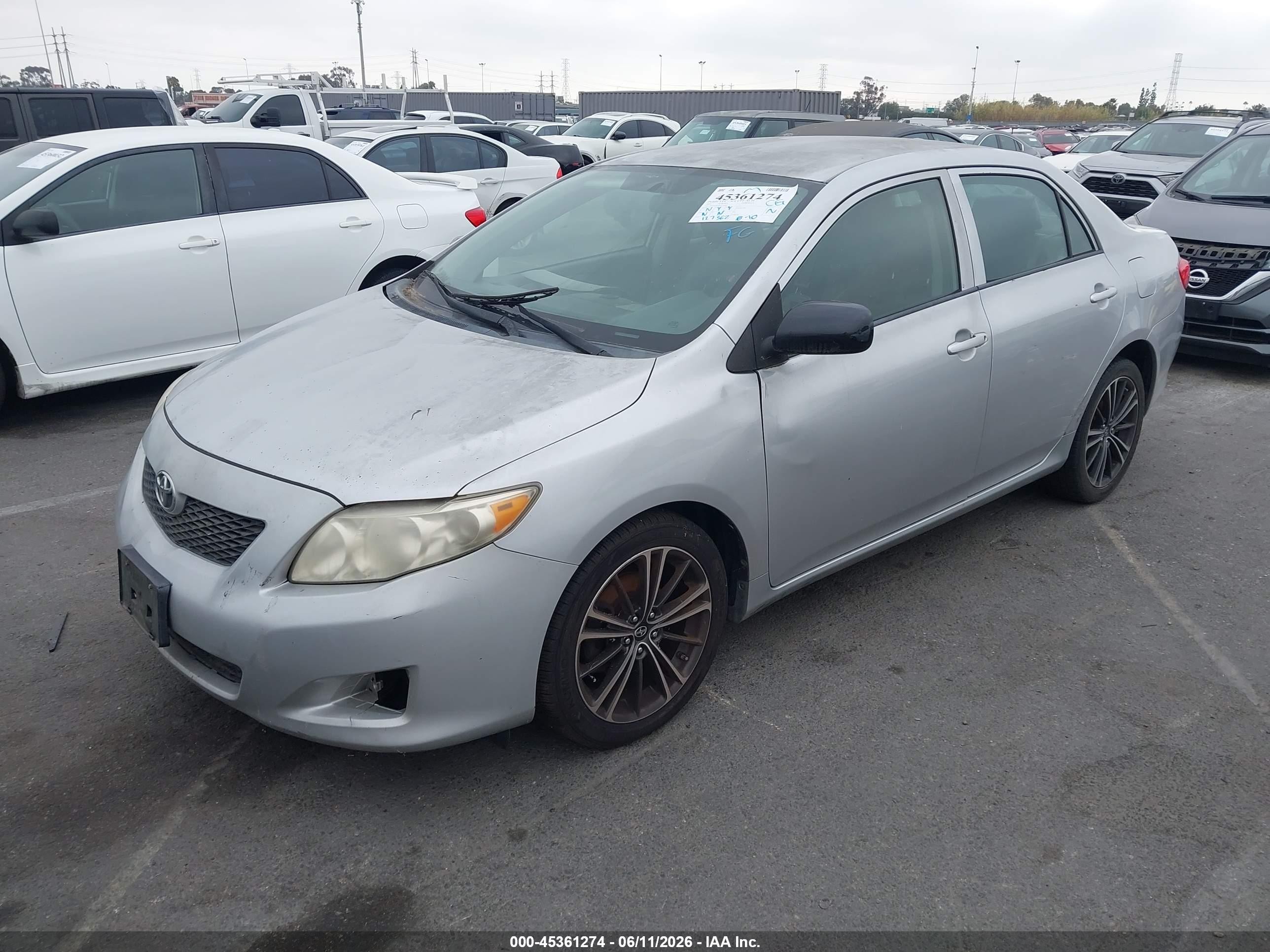 2010 Toyota Corolla VIN 1NXBU4EEXAZ216081 IAAI salvage auction — Normal Wear, Clear - Dealer Only (California), sold $875 on 2026-07-09 (photo 2)