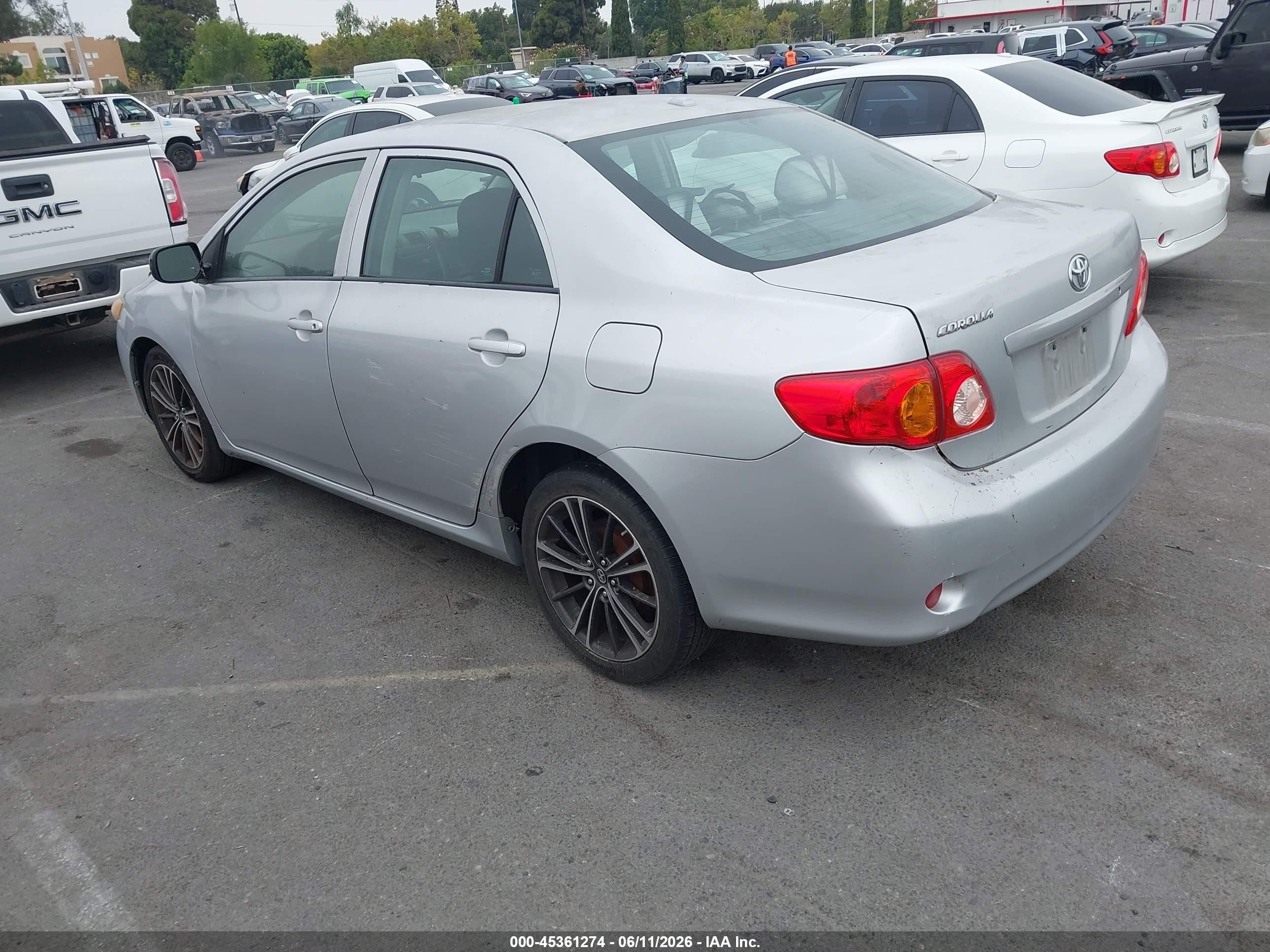 2010 Toyota Corolla VIN 1NXBU4EEXAZ216081 IAAI salvage auction — Normal Wear, Clear - Dealer Only (California), sold $875 on 2026-07-09 (photo 3)