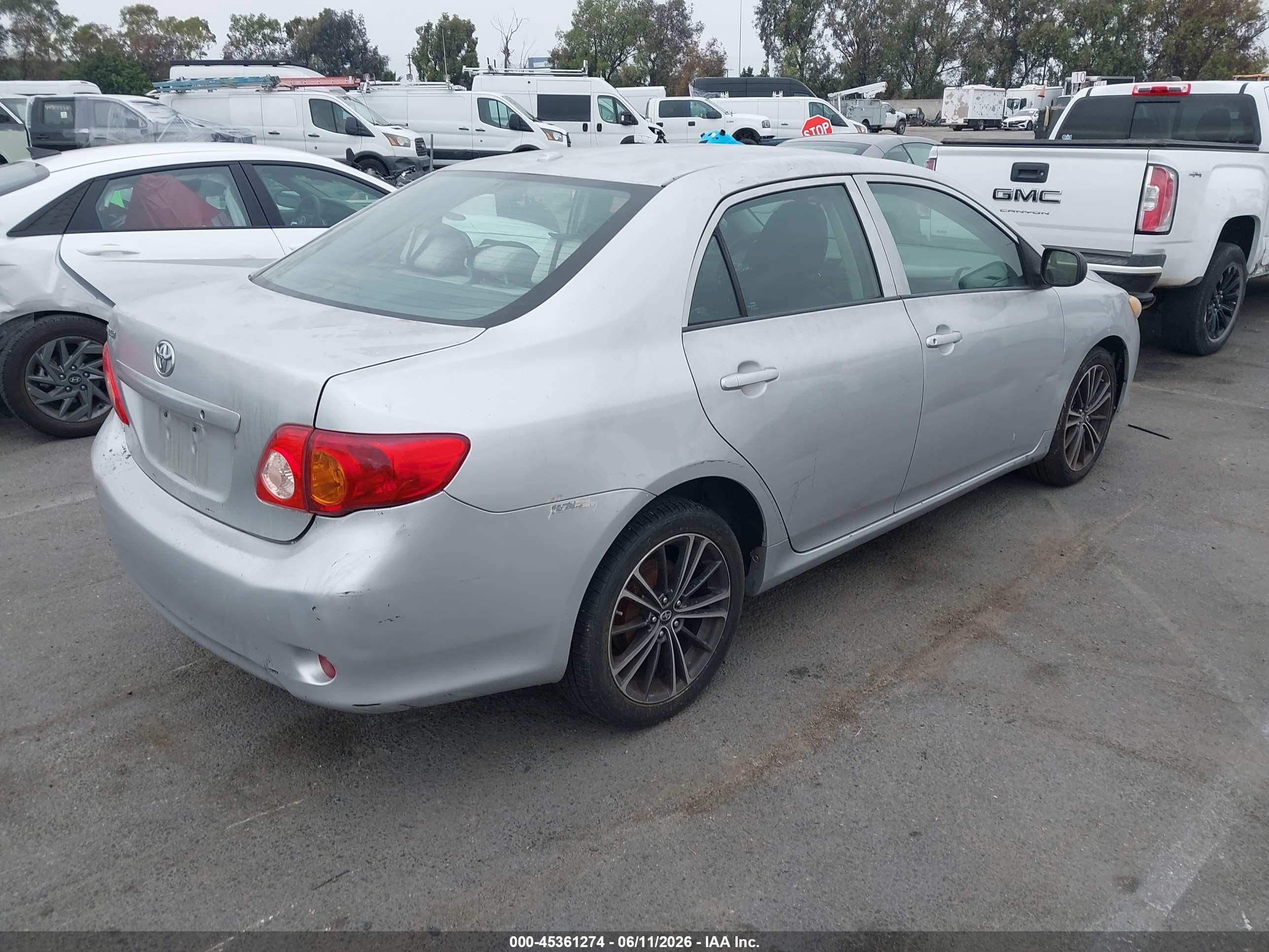 2010 Toyota Corolla VIN 1NXBU4EEXAZ216081 IAAI salvage auction — Normal Wear, Clear - Dealer Only (California), sold $875 on 2026-07-09 (photo 4)