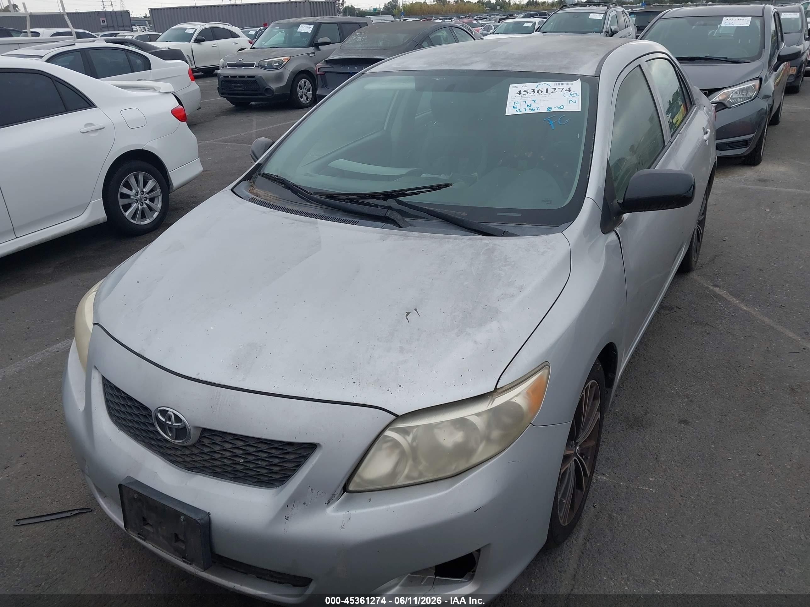 2010 Toyota Corolla VIN 1NXBU4EEXAZ216081 IAAI salvage auction — Normal Wear, Clear - Dealer Only (California), sold $875 on 2026-07-09 (photo 6)