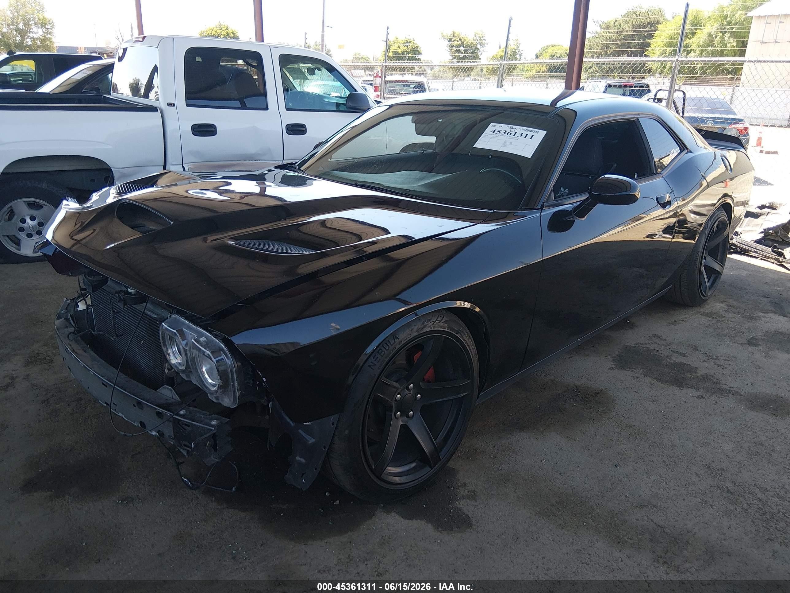 2018 Dodge Challenger VIN 2C3CDZBT4JH229375 IAAI salvage auction — Front End, Salvage (California), sold $4,100 on 2026-07-10 (photo 2)