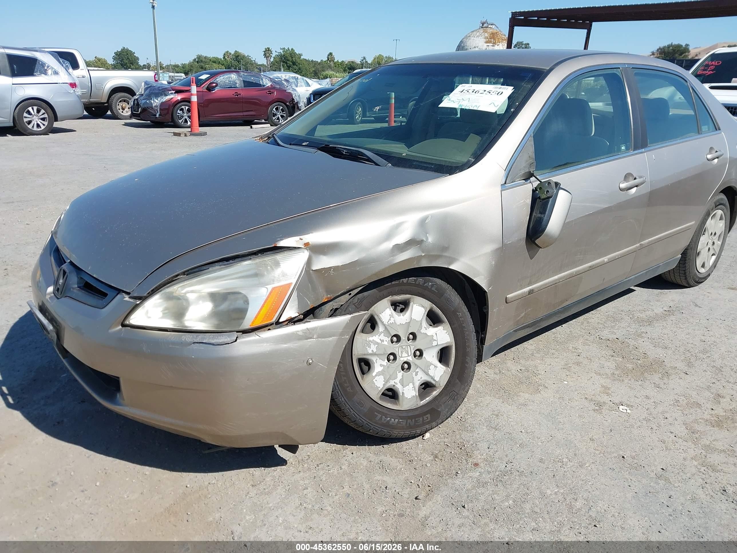 2003 Honda Accord VIN JHMCM56373C019727 IAAI salvage auction — Unknown, Salvage (California), sold $525 on 2026-07-09 (photo 6)