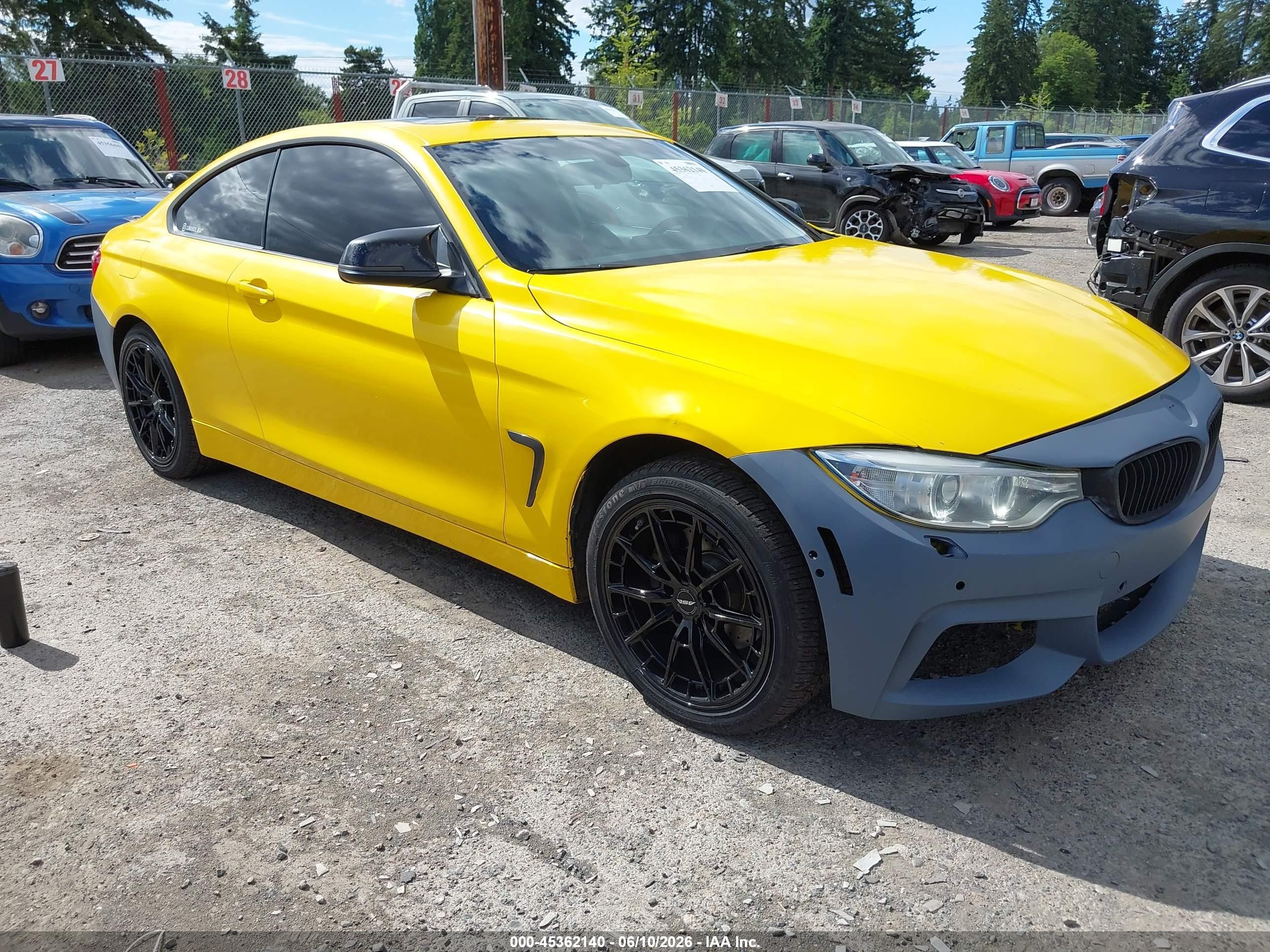 2015 BMW 4er VIN WBA3N7C59FK222917 IAAI salvage auction — Normal Wear, Salvage (Texas), sold $450 on 2026-09-02 (photo 1)