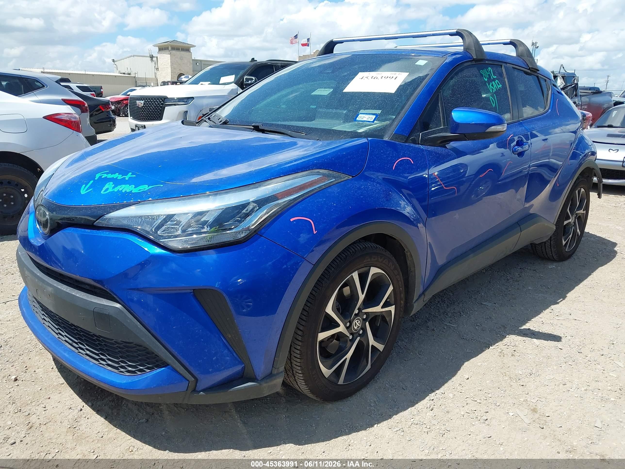 2022 Toyota C-HR VIN NMTKHMBX7NR140729 IAAI salvage auction — Rear End, Original (Texas), sold $7,300 on 2026-09-16 (photo 2)