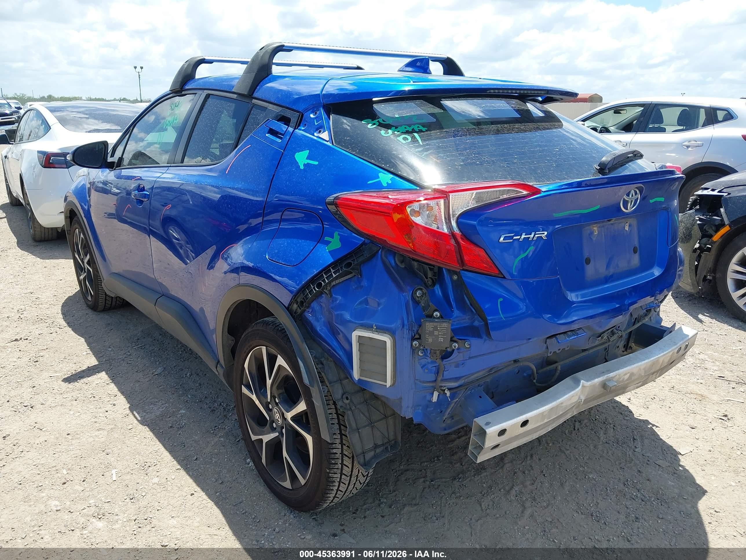2022 Toyota C-HR VIN NMTKHMBX7NR140729 IAAI salvage auction — Rear End, Original (Texas), sold $7,300 on 2026-09-16 (photo 3)