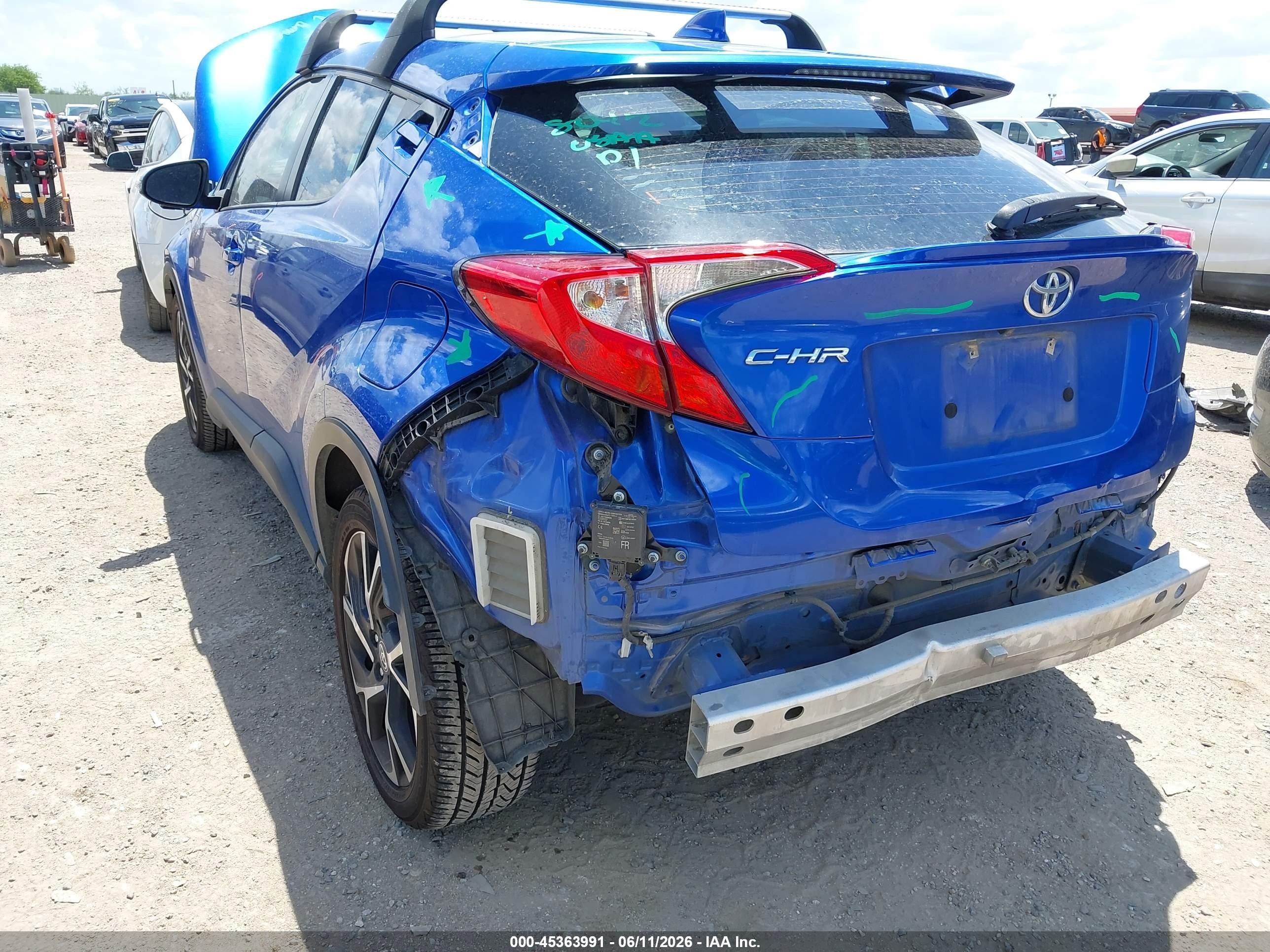 2022 Toyota C-HR VIN NMTKHMBX7NR140729 IAAI salvage auction — Rear End, Original (Texas), sold $7,300 on 2026-09-16 (photo 6)