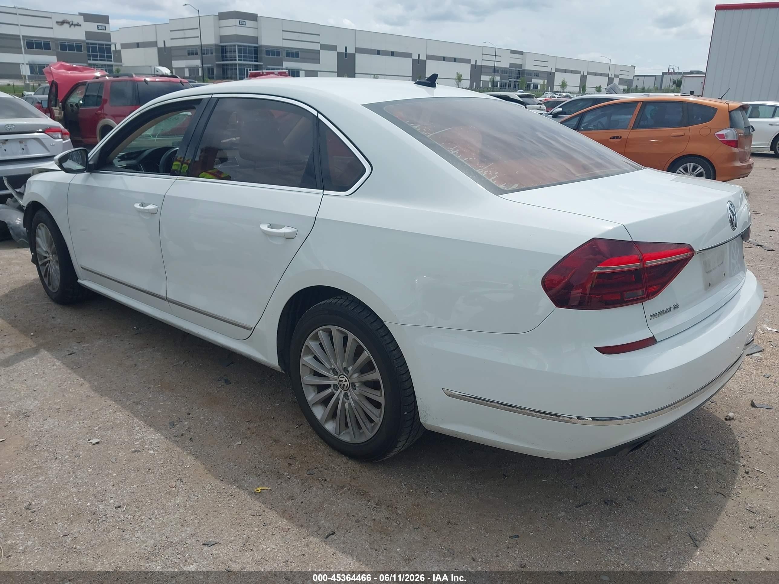 2017 Volkswagen Passat VIN 1VWBT7A34HC024424 IAAI salvage auction — Front End, Original (Texas), sold $2,400 on 2026-09-11 (photo 3)