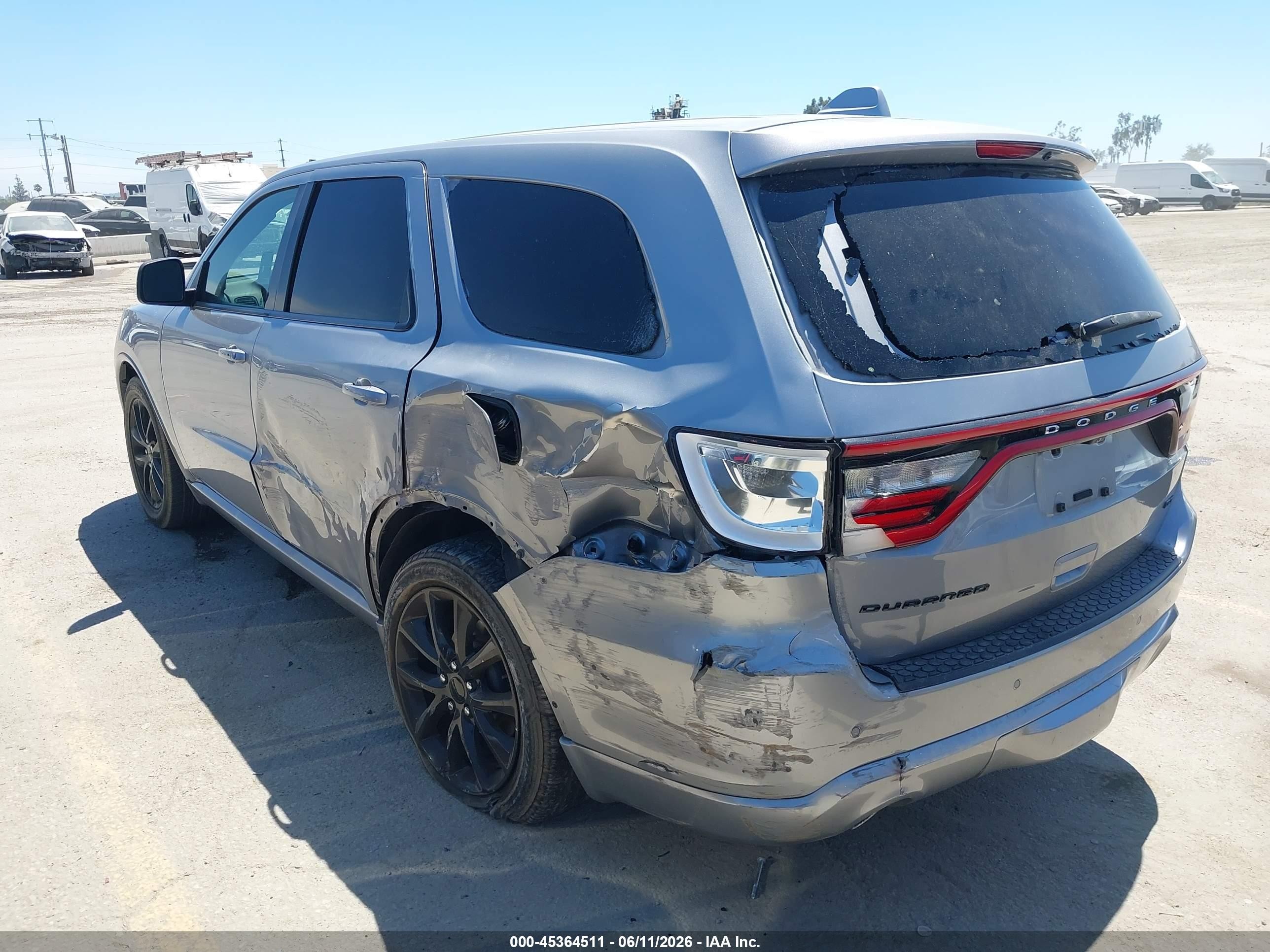 2018 Dodge Durango VIN 1C4RDHDG3JC132896 IAAI salvage auction — Rear End, Salvage (California), sold $3,050 on 2026-07-11 (photo 3)