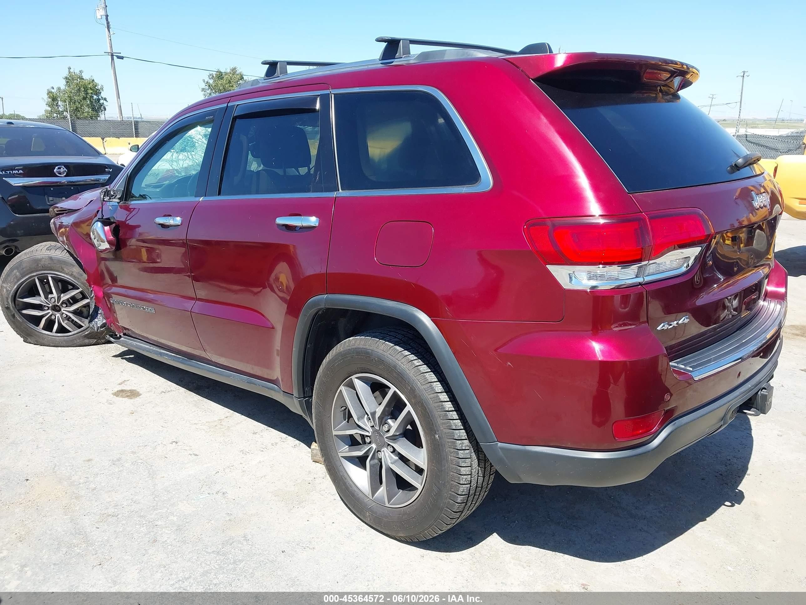 2020 Jeep Grand Cherokee VIN 1C4RJFBG8LC434008 IAAI salvage auction — Normal Wear, Clear - Dealer Only (California), sold $1,900 on 2026-07-02 (photo 3)